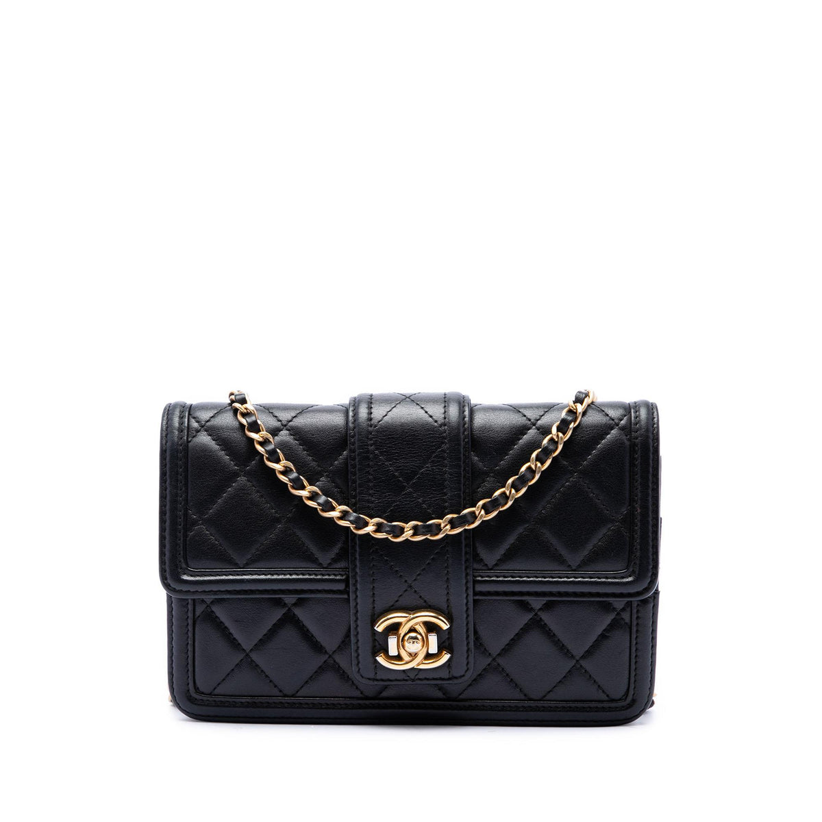 Chanel Small Quilted Lambskin Elegant CC Flap Wallet on Chain