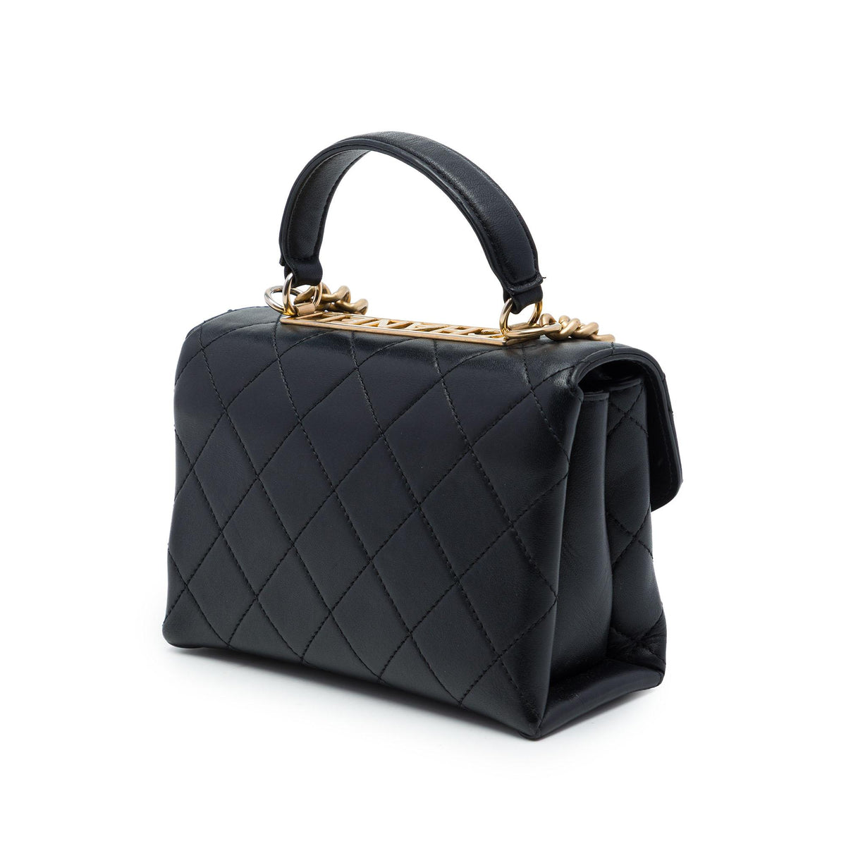 Chanel Small Quilted Lambskin Trendy Spirit Top Handle Bag