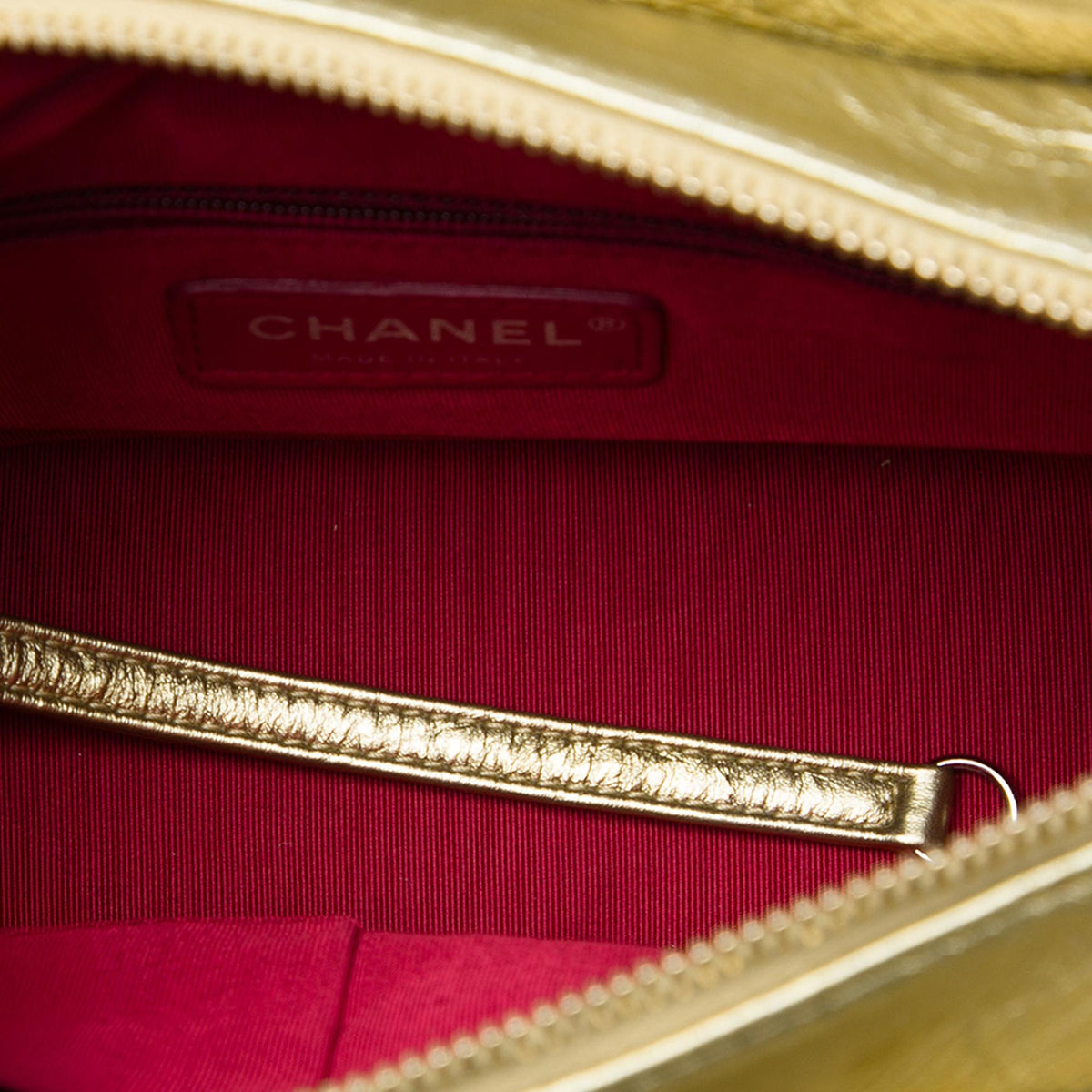 Chanel Small Quilted Metallic Aged Calfskin Gabrielle Hobo