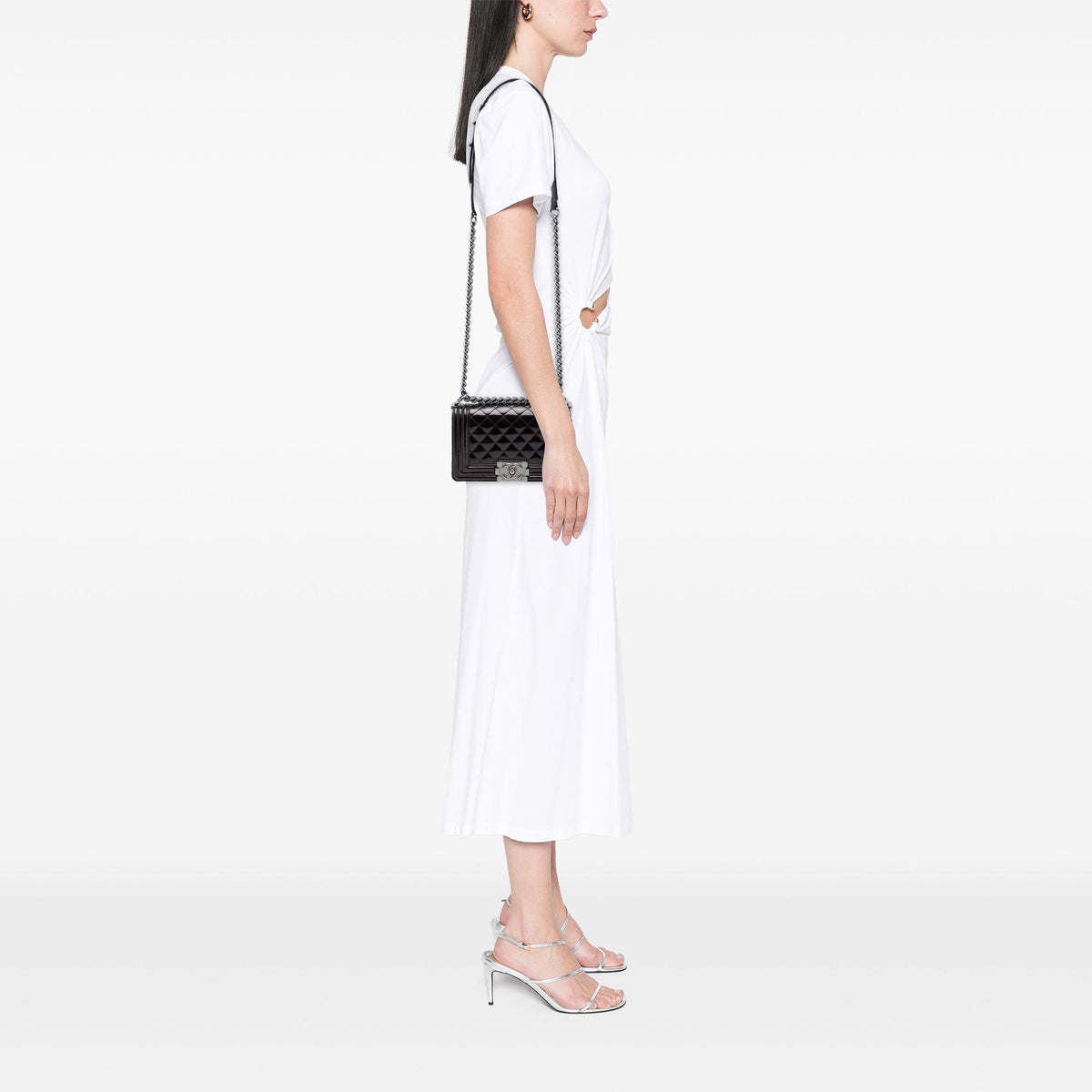 Chanel Small Quilted Patent Boy Flap