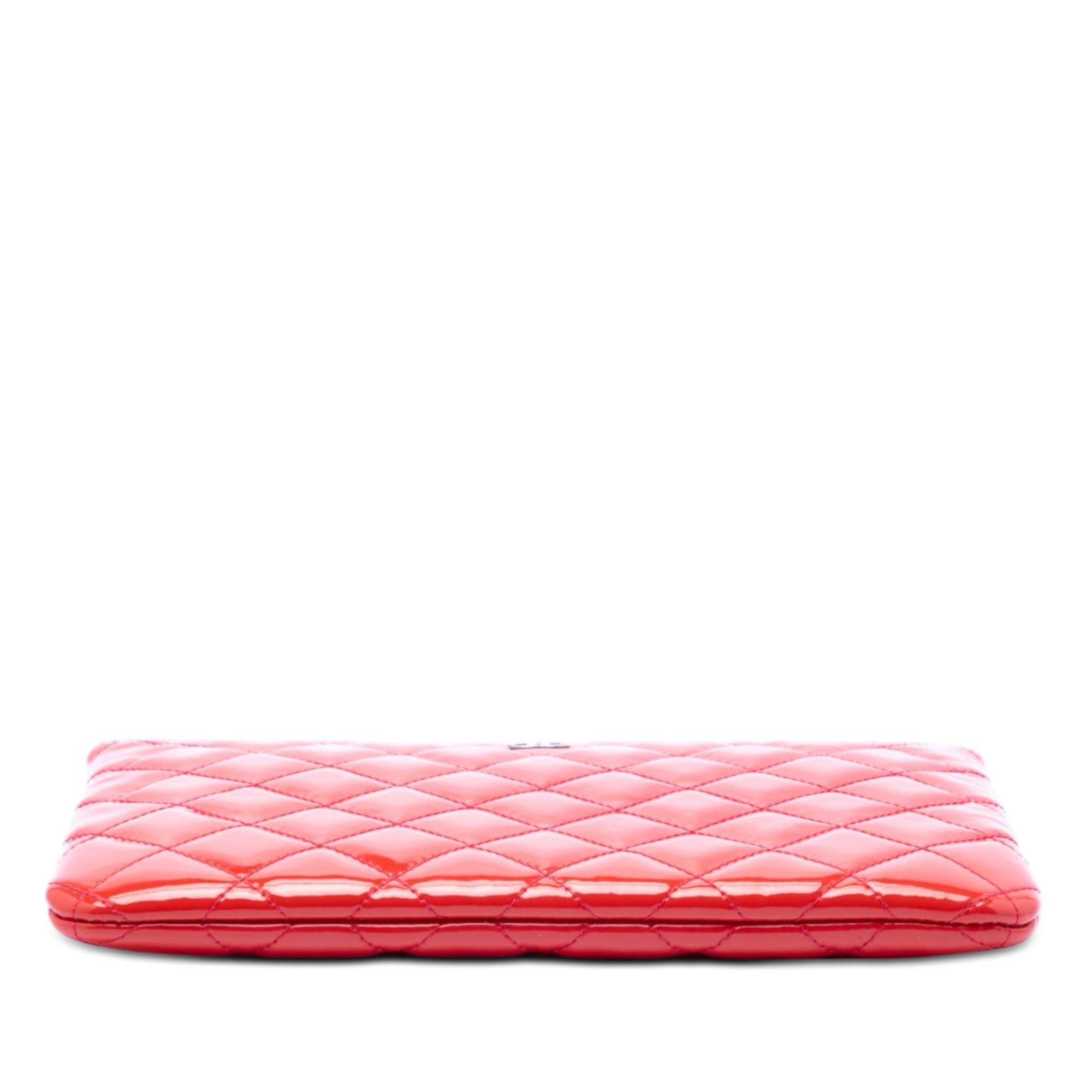 Chanel Small Quilted Patent O Case Clutch