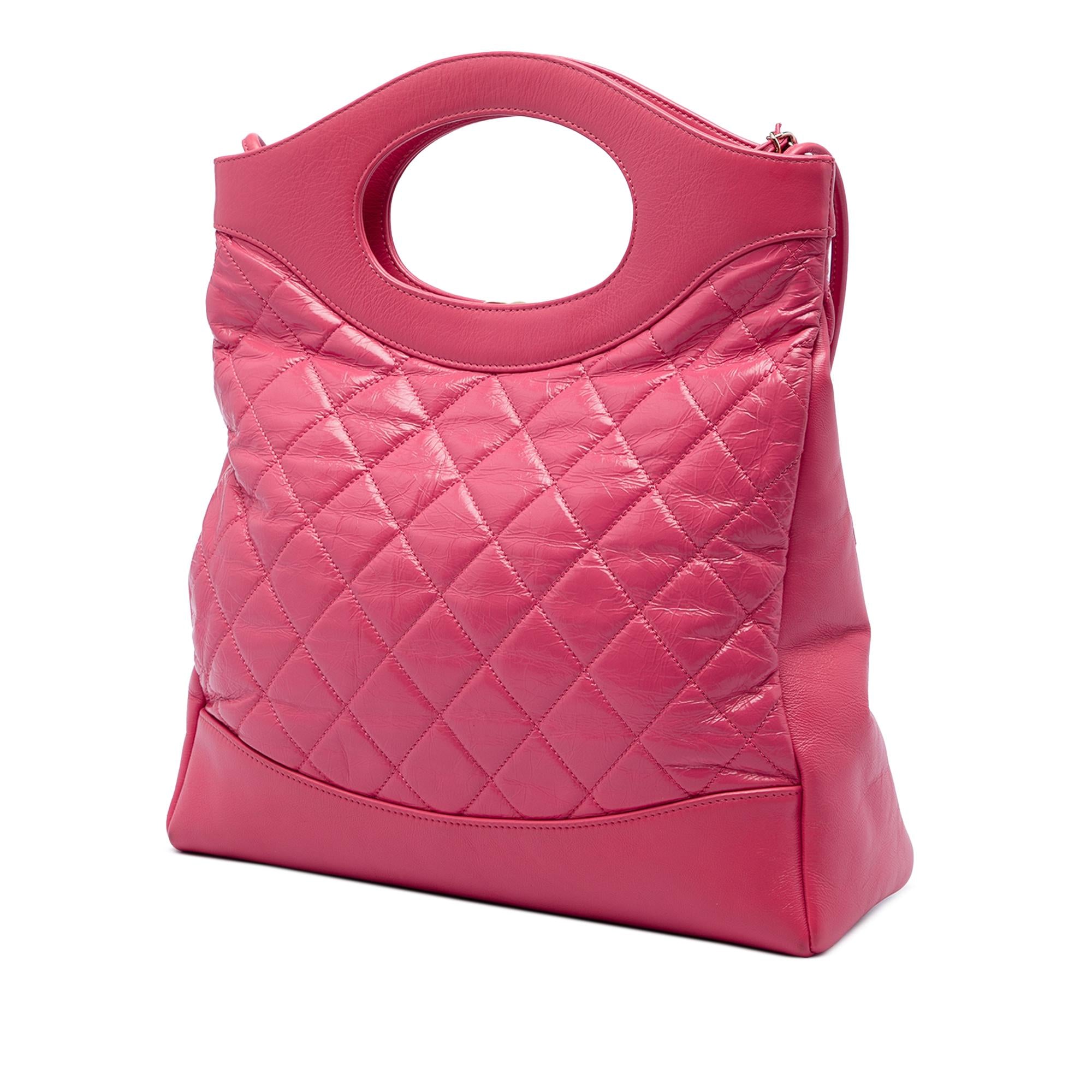 Chanel Small Quilted Shiny Aged Calfskin 31 Shopping Bag