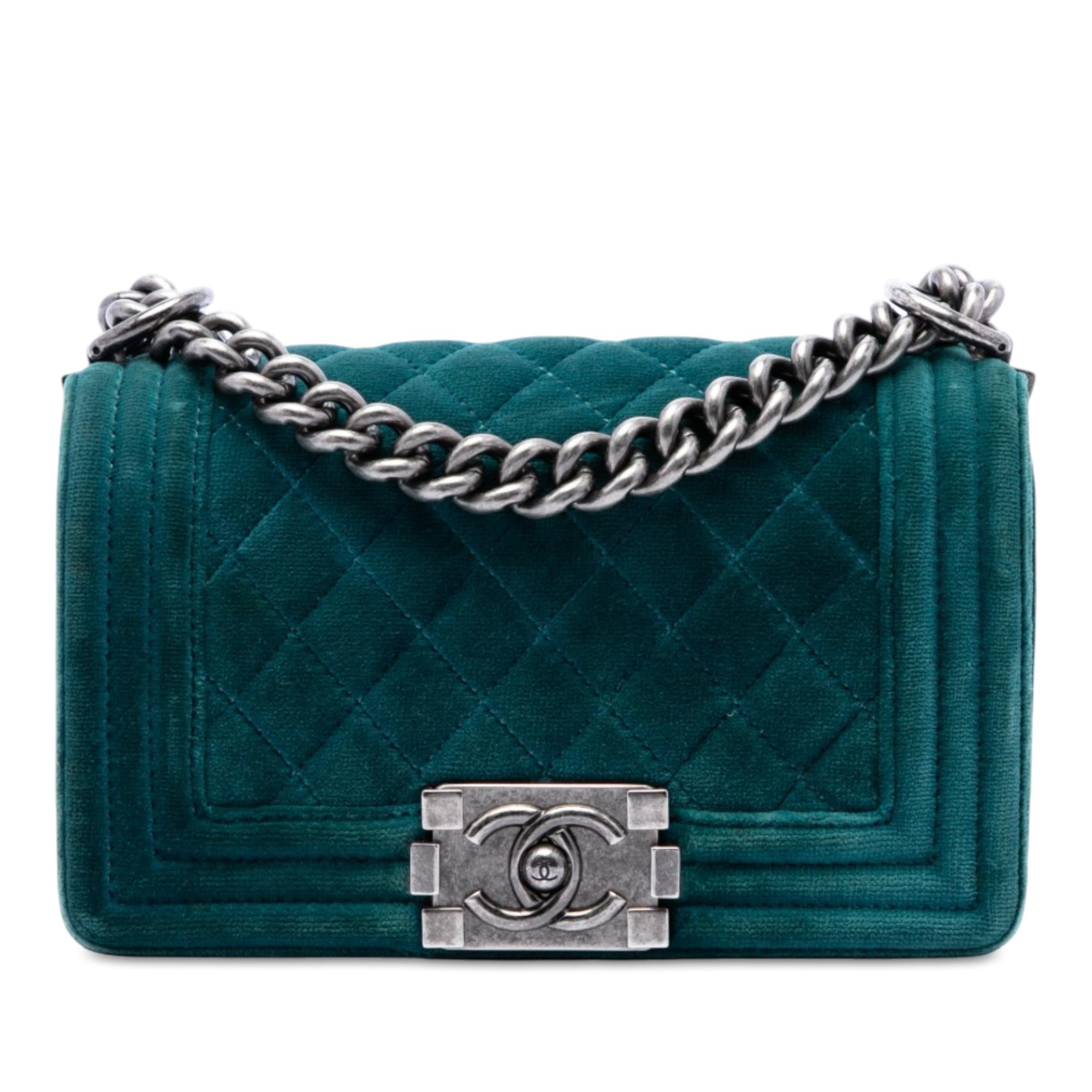 Chanel Small Quilted Velvet Boy Flap