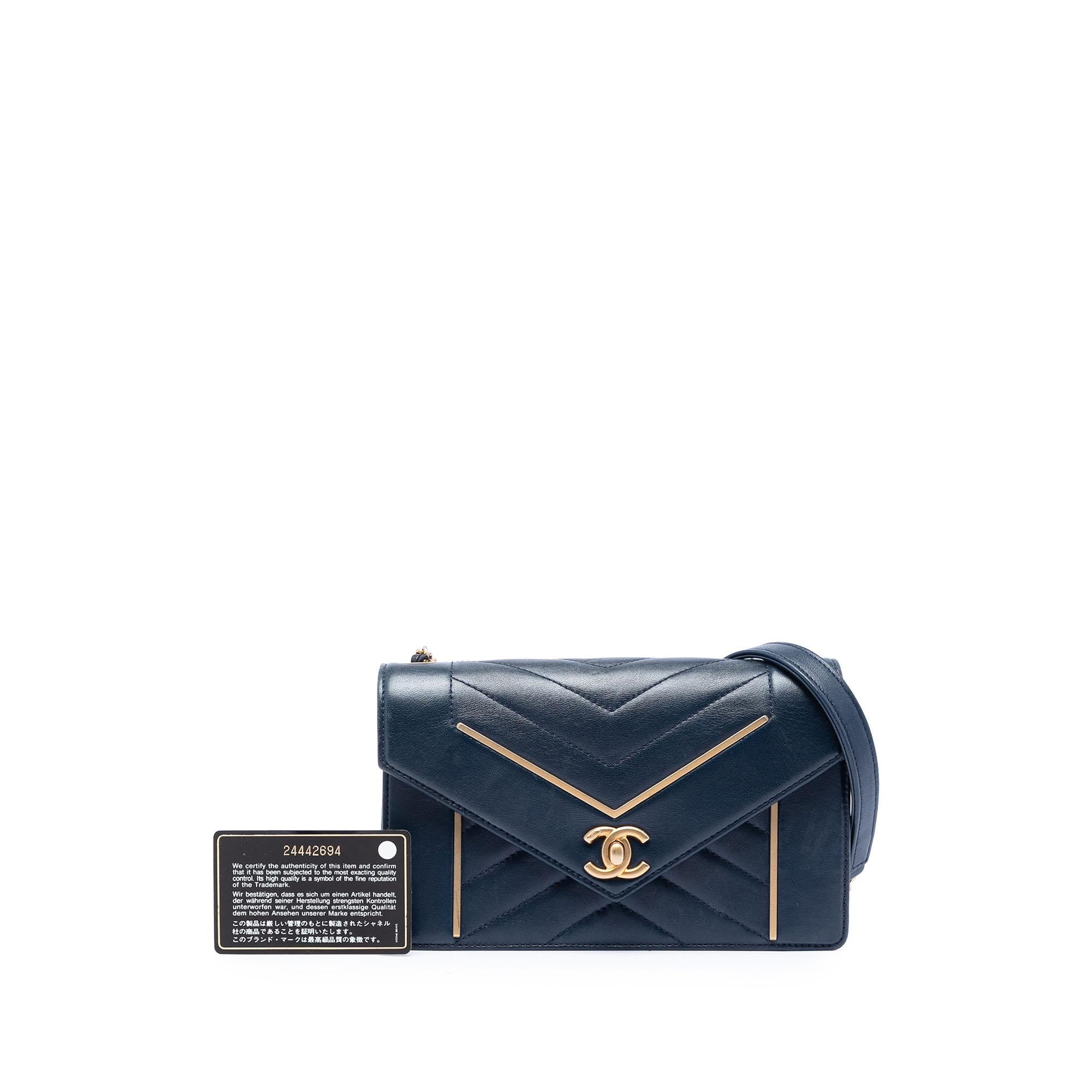 Chanel Small Reversed Chevron Lambskin Flap