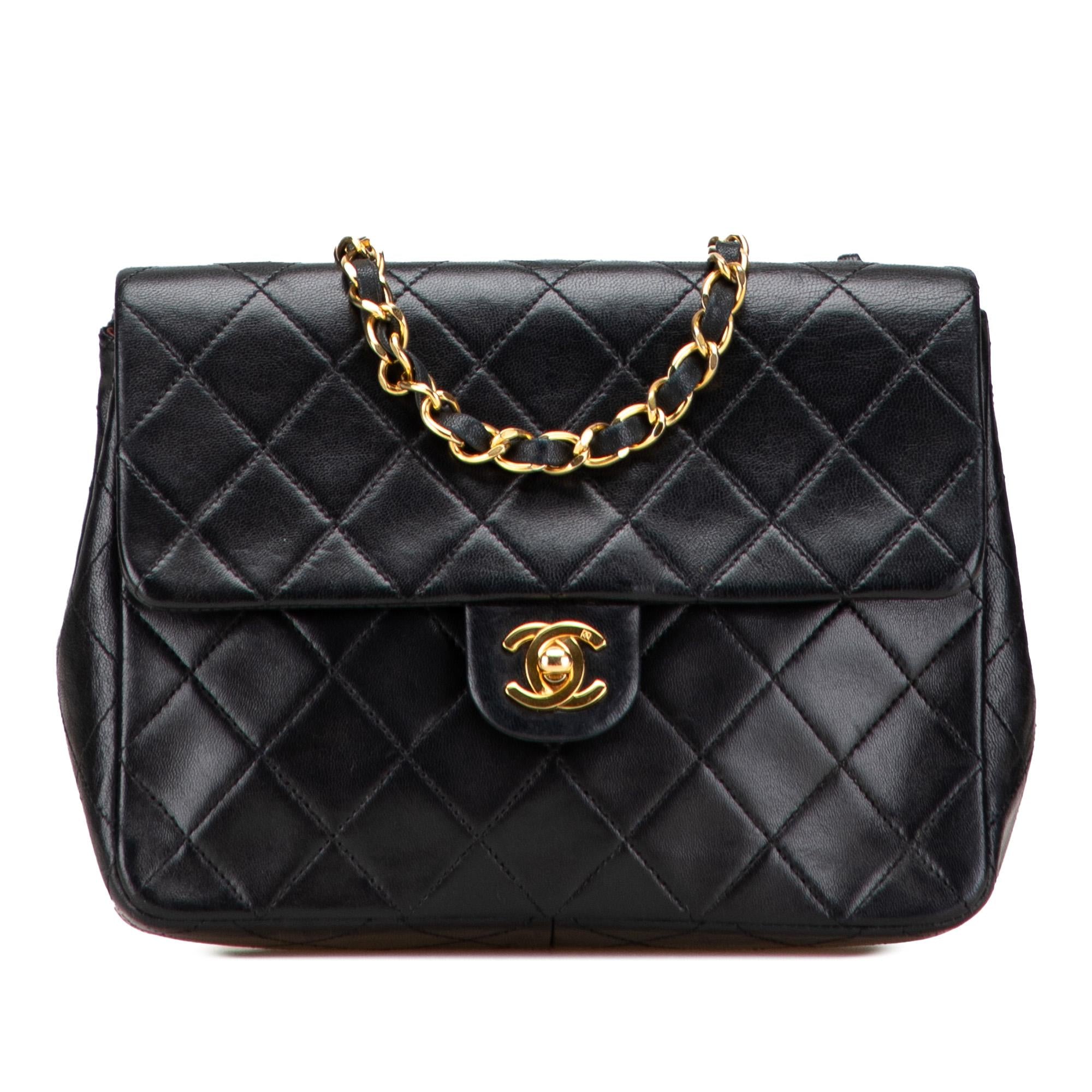 Chanel Square Quilted Lambskin Single Flap