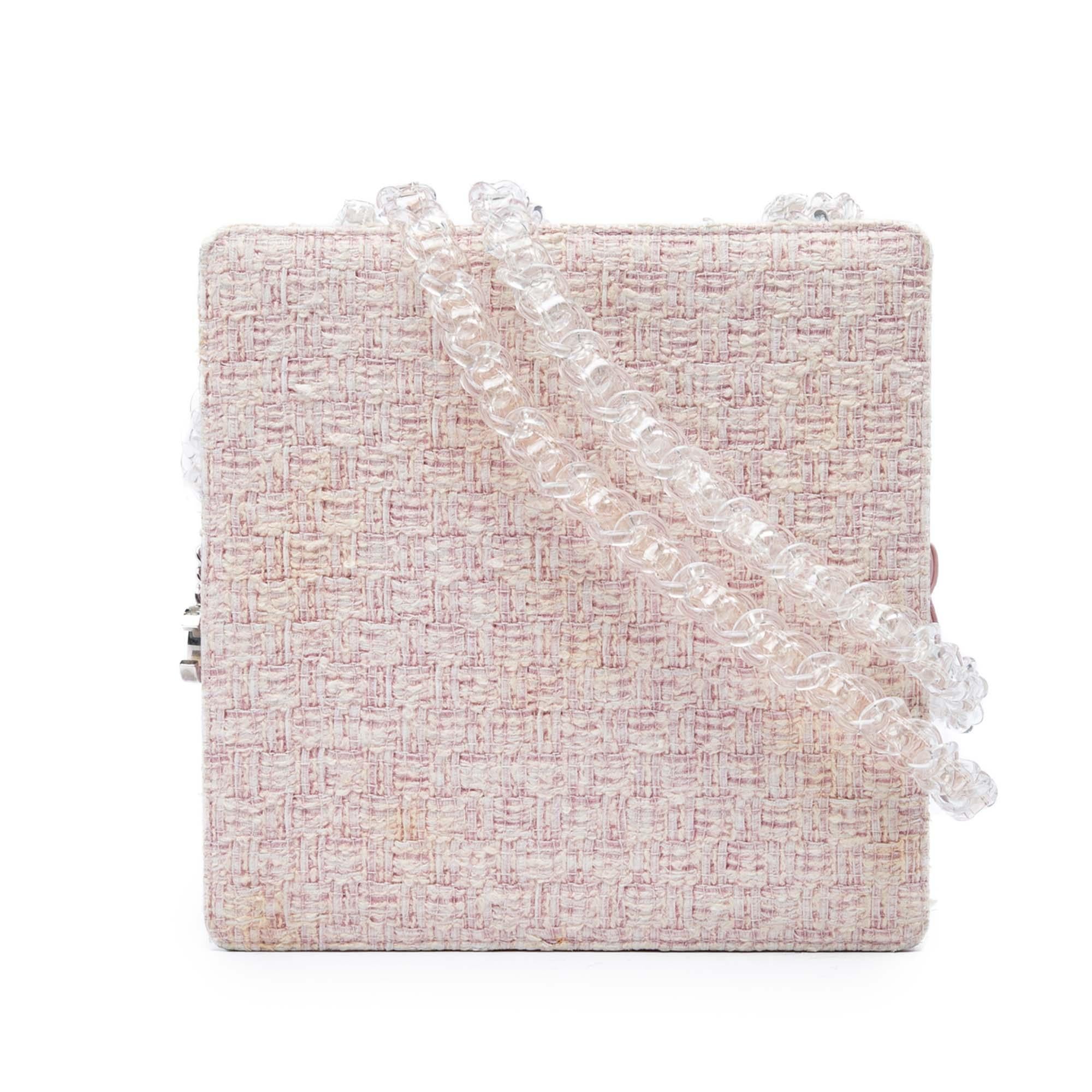 Chanel Square Tweed PVC Chain Fantasy Shoulder Bag
