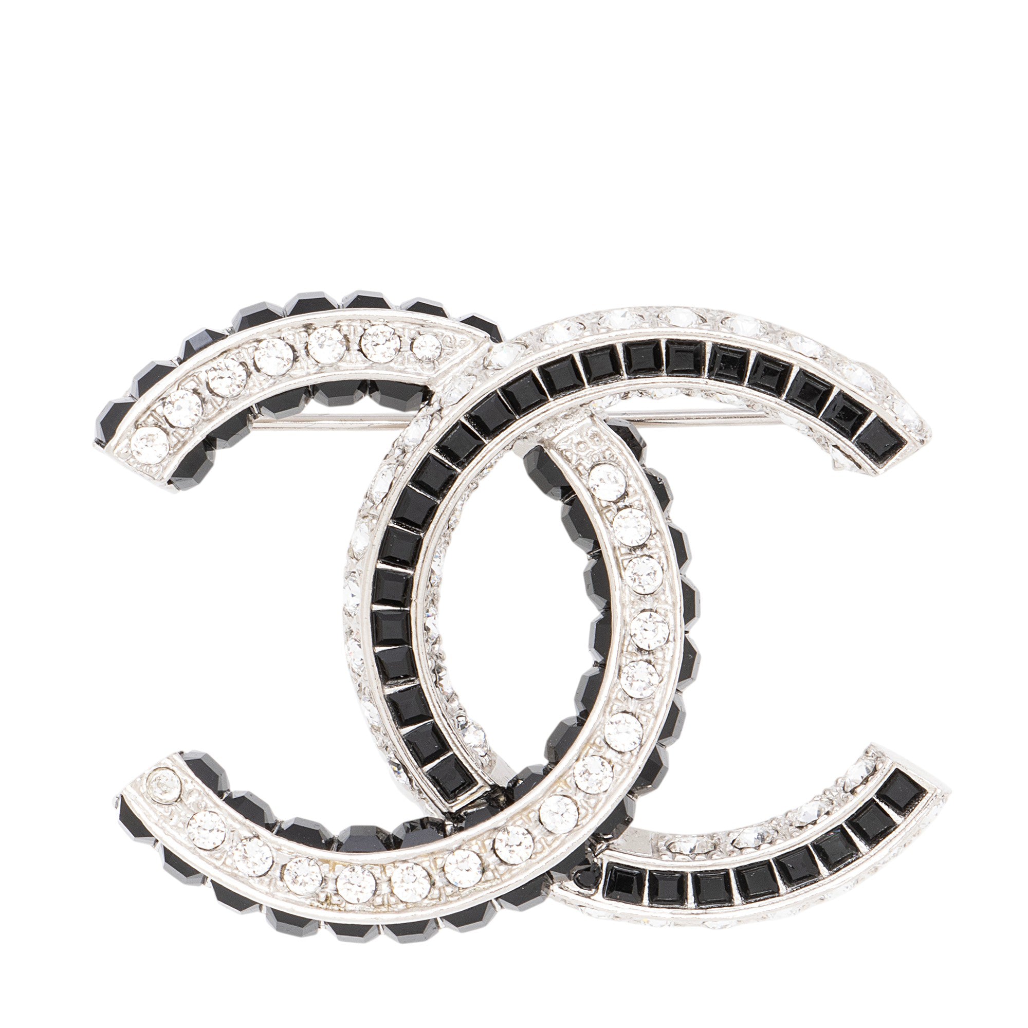 Chanel Strass Crystal CC Brooch