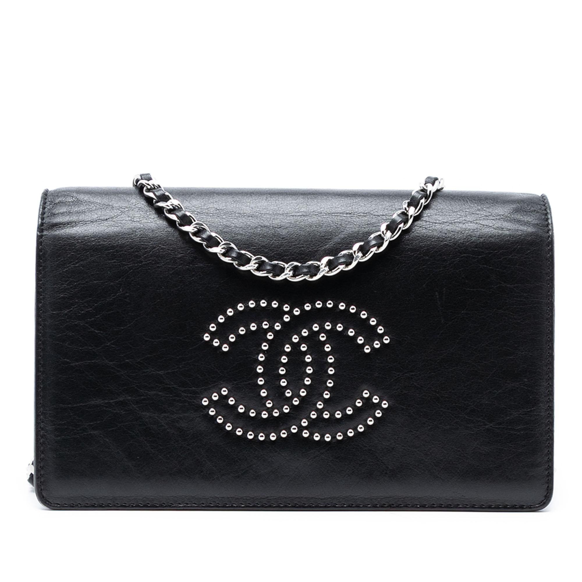 Chanel Studded Lambskin CC Wallet on Chain