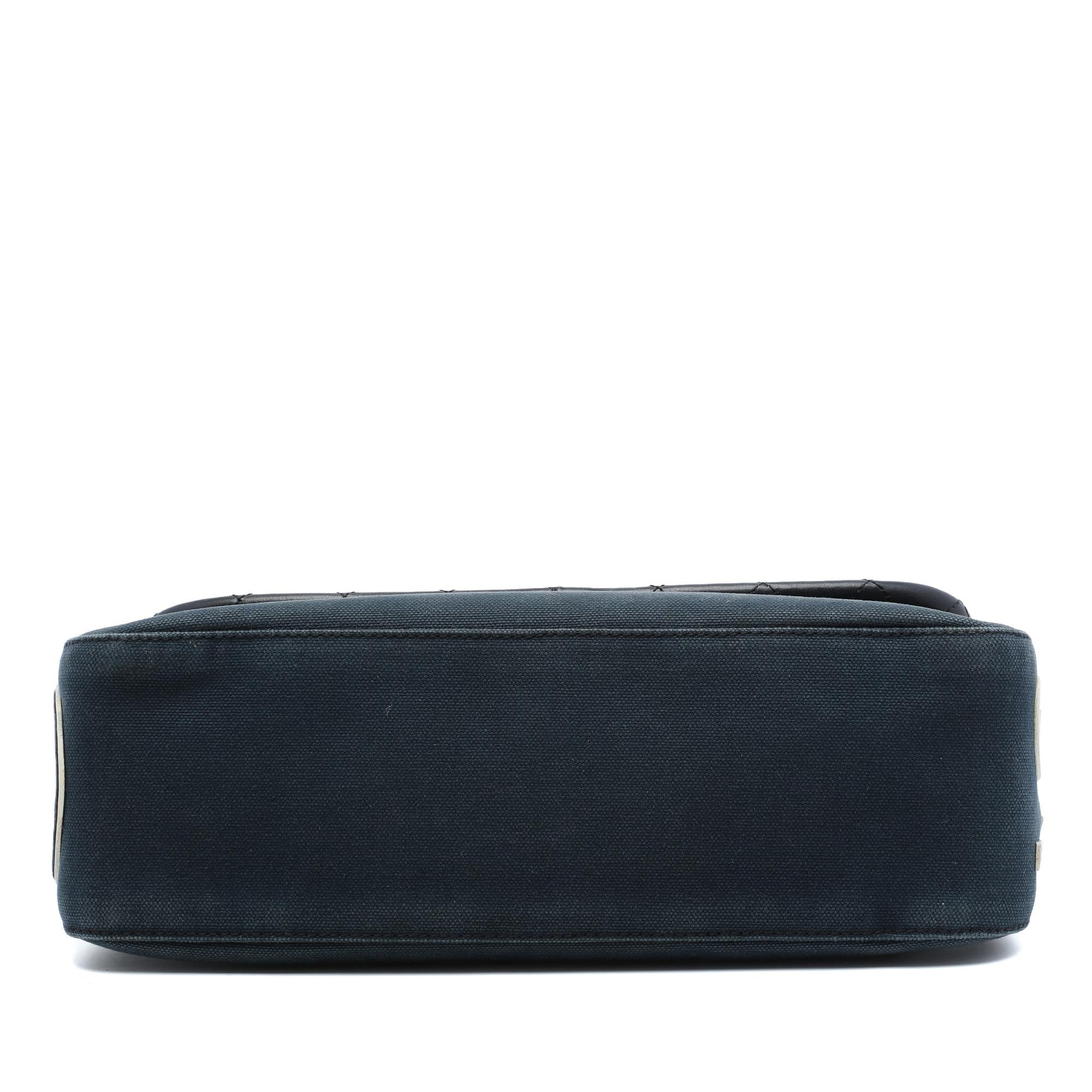 Chanel Tricolor Canvas and Leather No 5 Giant Mademoiselle Lock Flap Bag