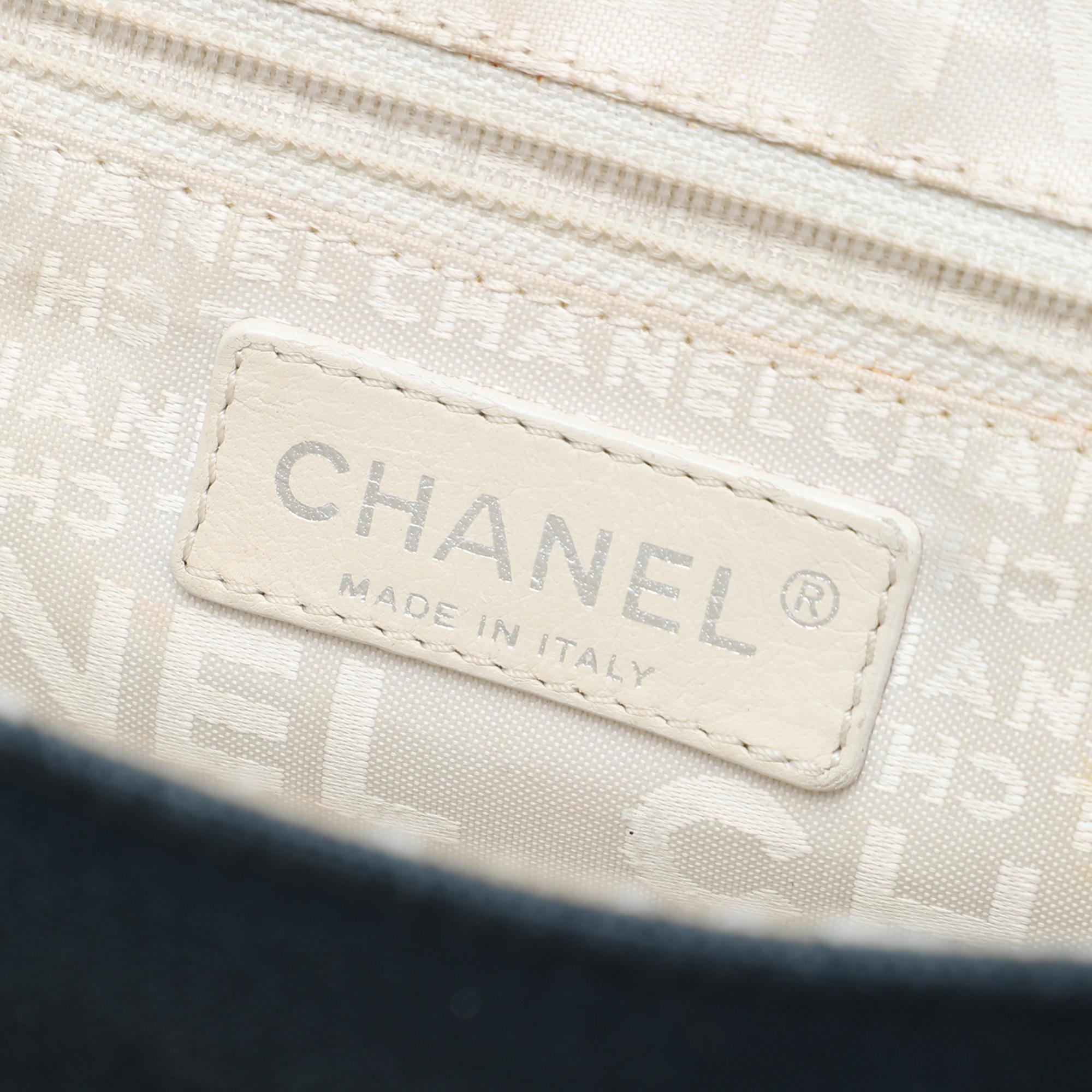 Chanel Tricolor Canvas and Leather No 5 Giant Mademoiselle Lock Flap Bag