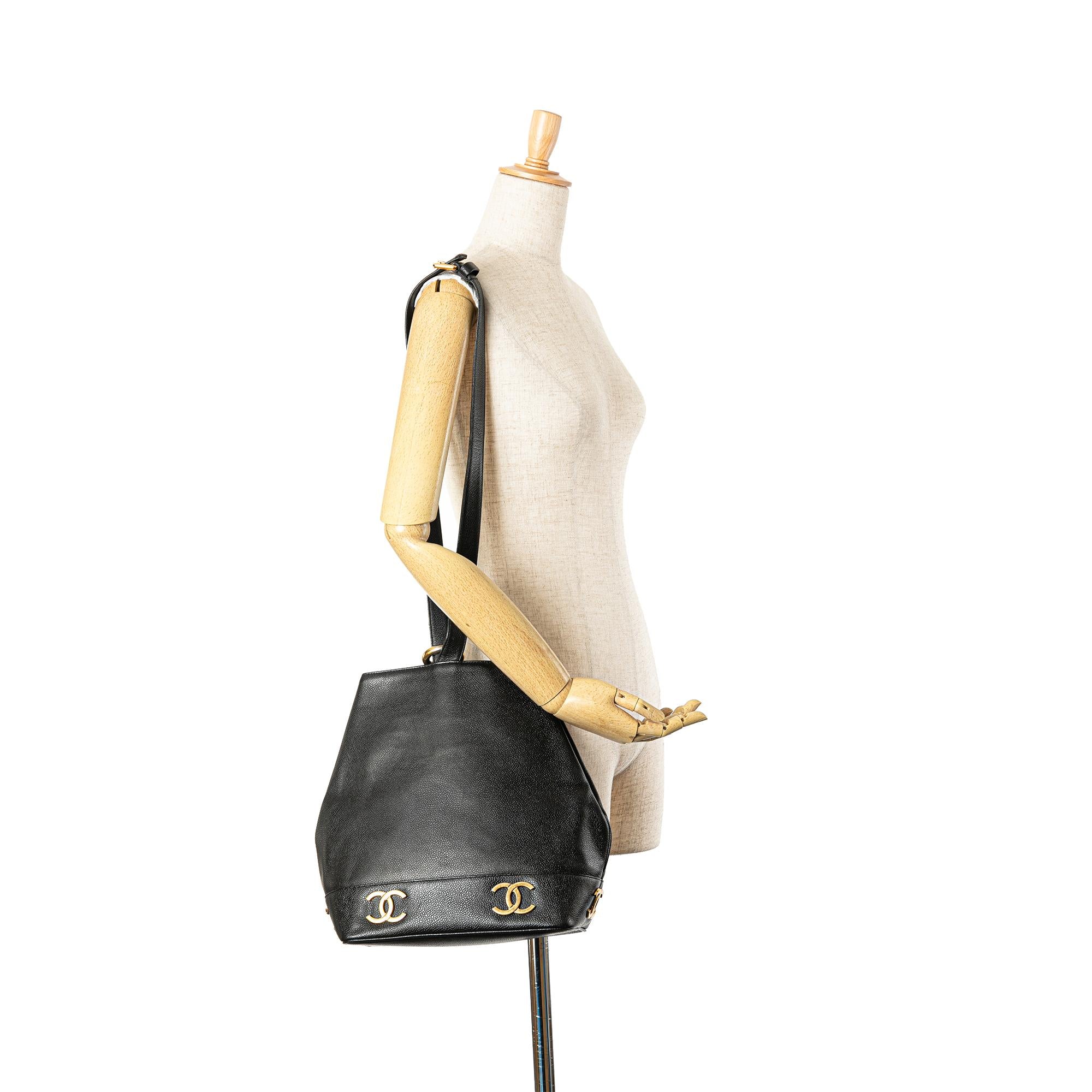 Chanel Triple CC Caviar Bucket