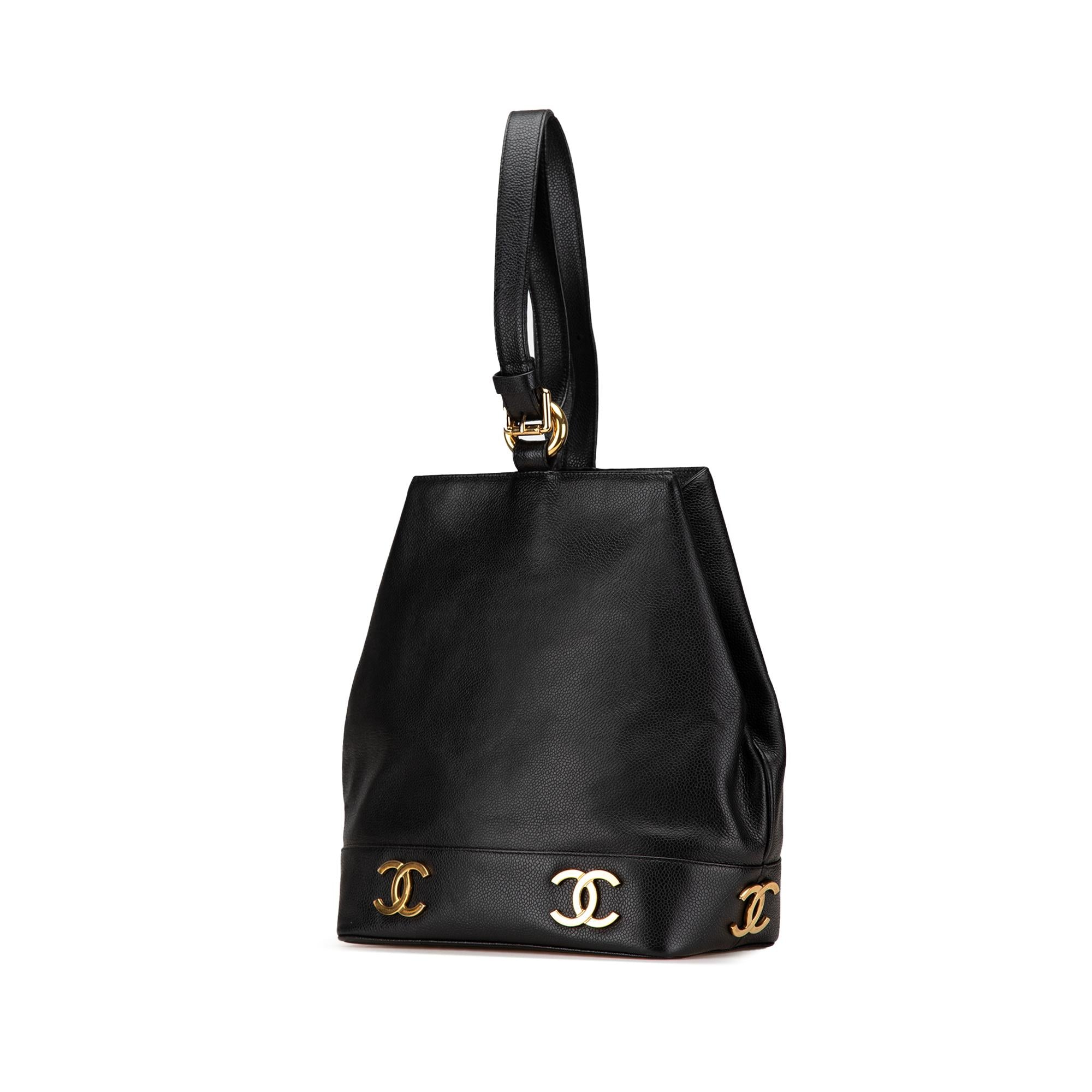 Chanel Triple CC Caviar Bucket