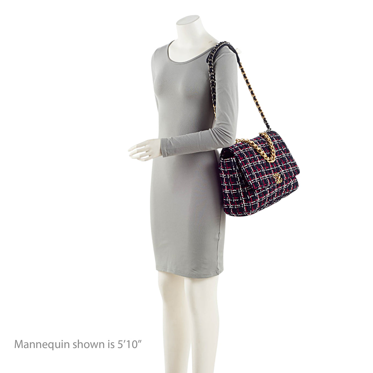 Chanel Tweed 19 Large Flap Shoulder Bag