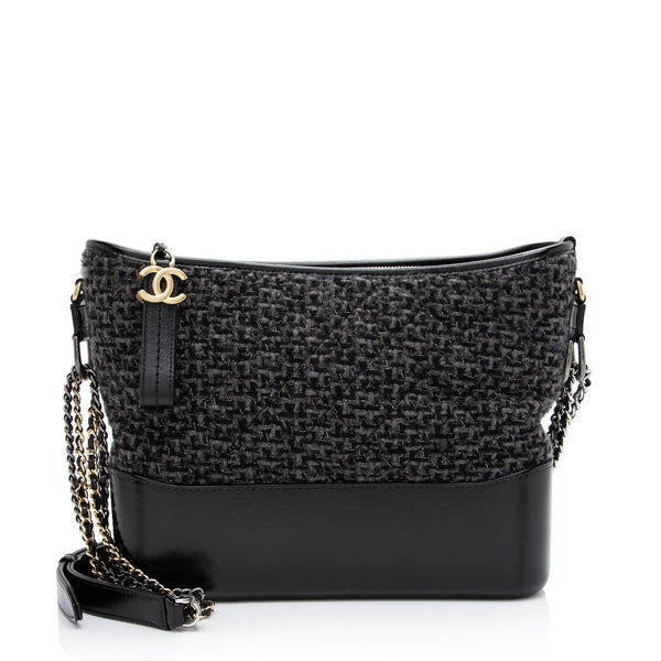 Chanel Gabrielle Small Hobo Tweed Calfskin Bag