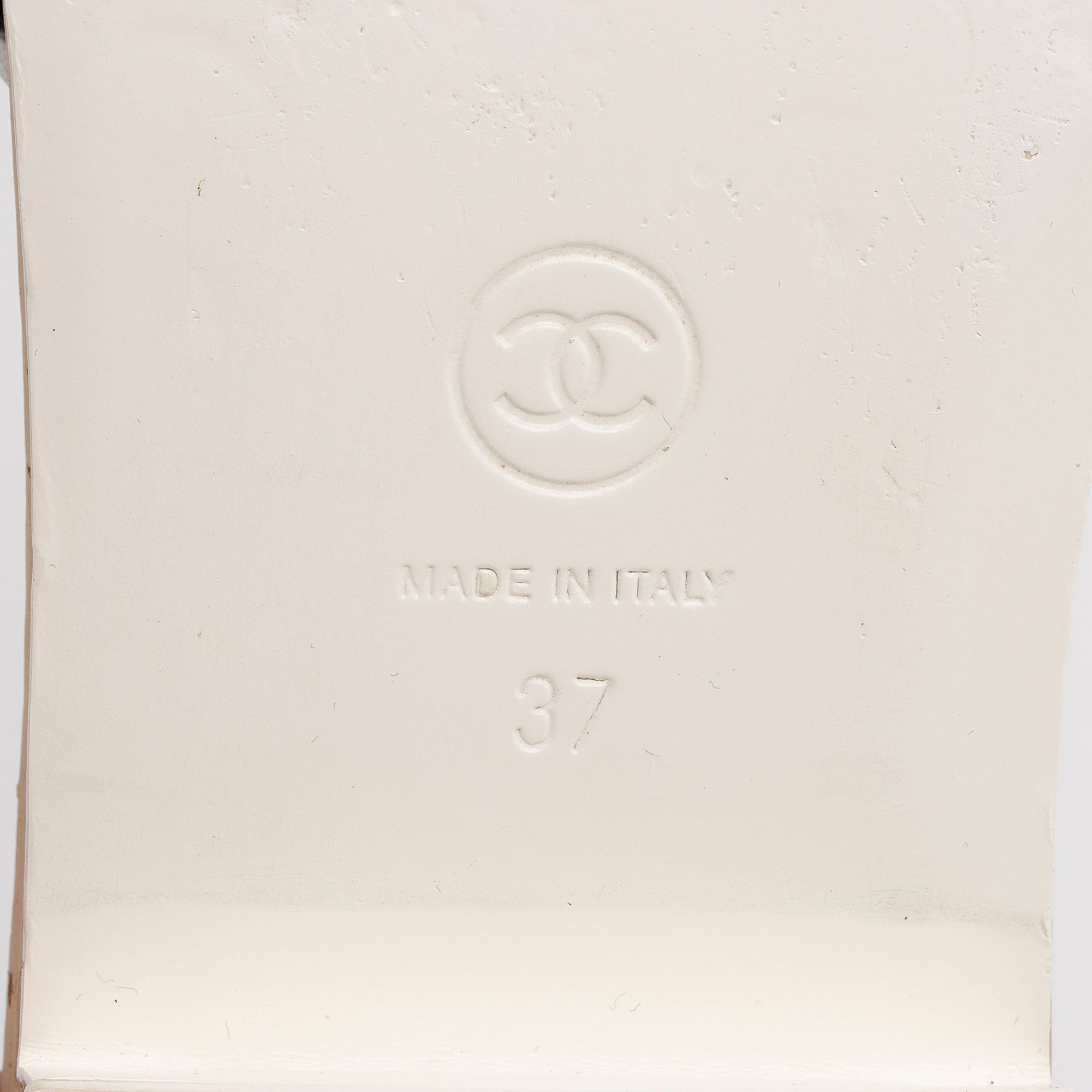 Chanel Tweed Cork CC Chain Slide Sandals - Size 7 / 37 (SHF-qq7zL1)