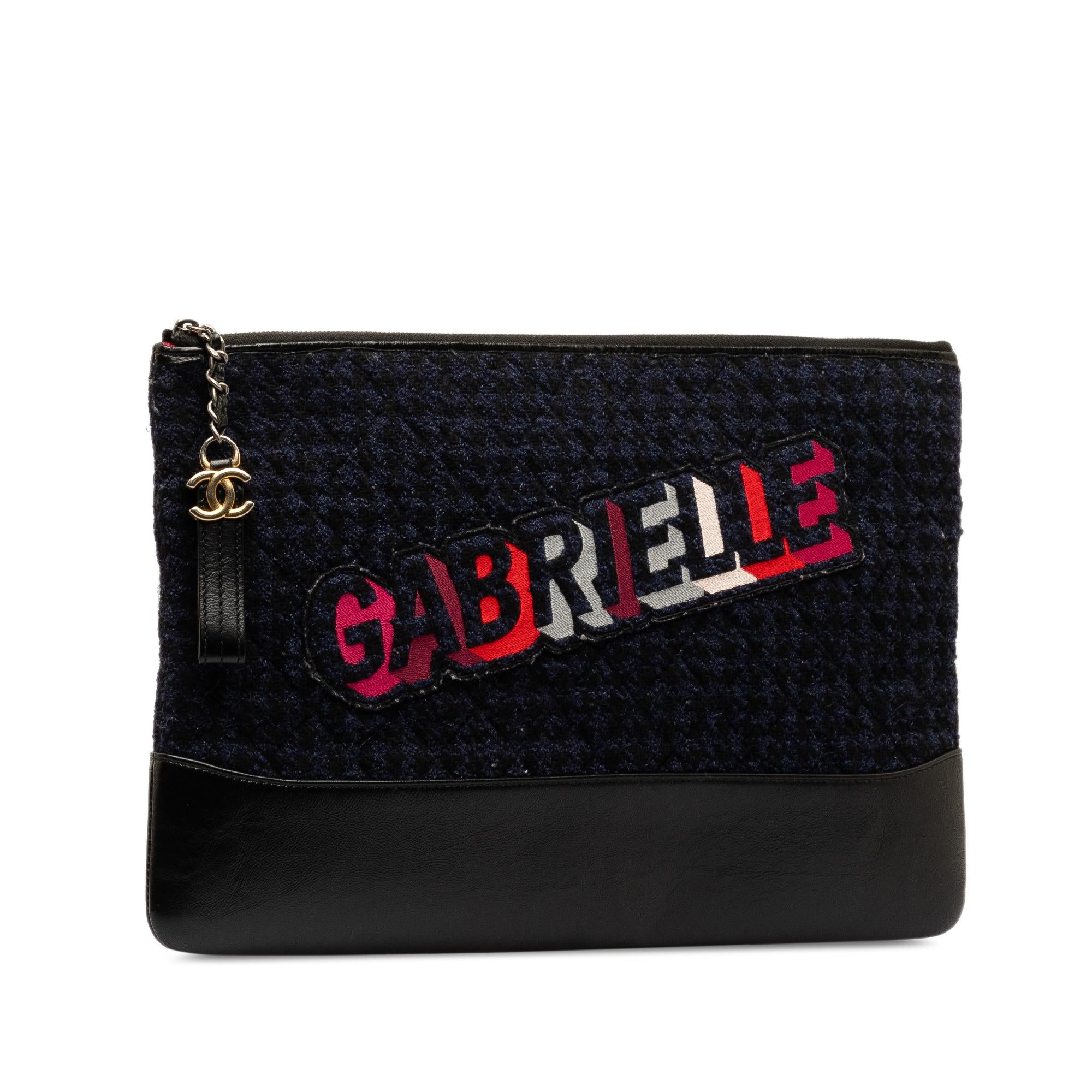 Chanel Tweed Gabrielle Clutch Bag (SHG-bga3xd)