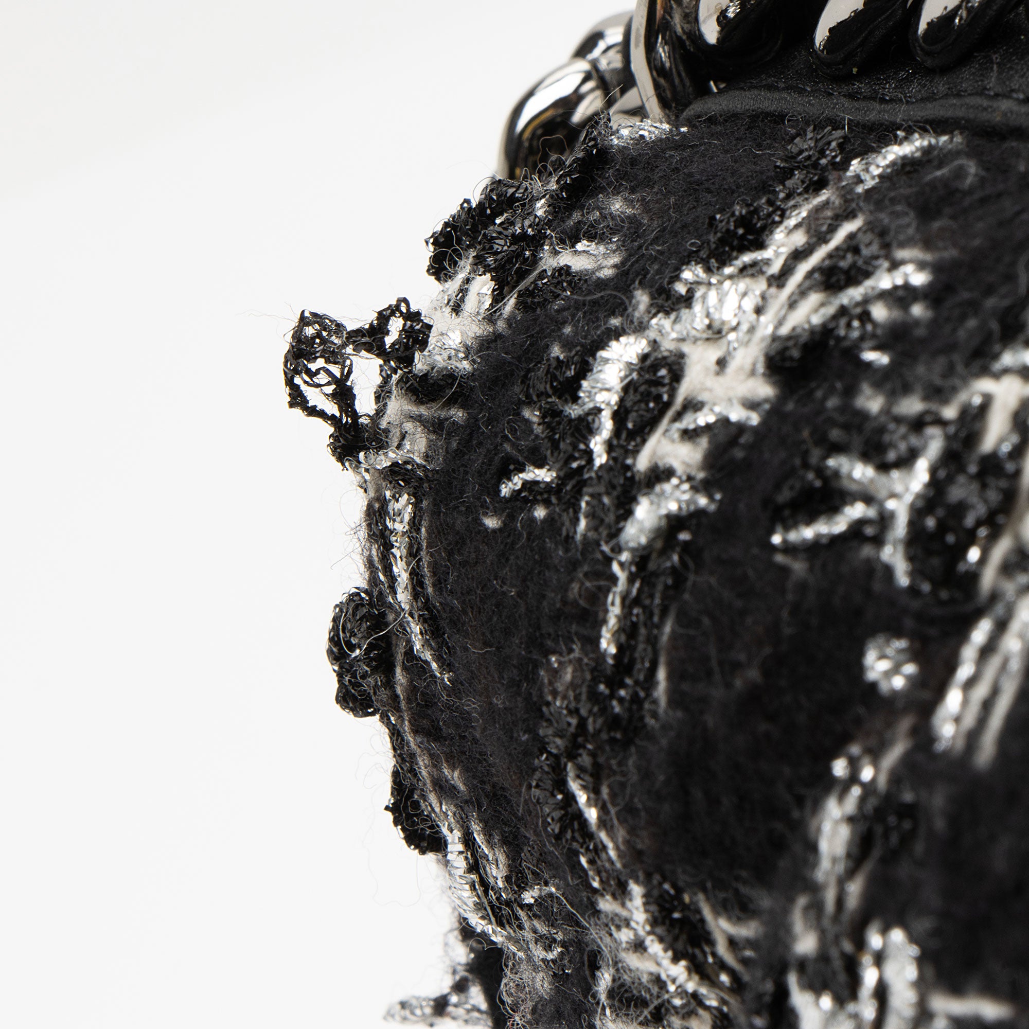 Chanel Tweed Houndstooth 19 Large Flap Shoulder Bag