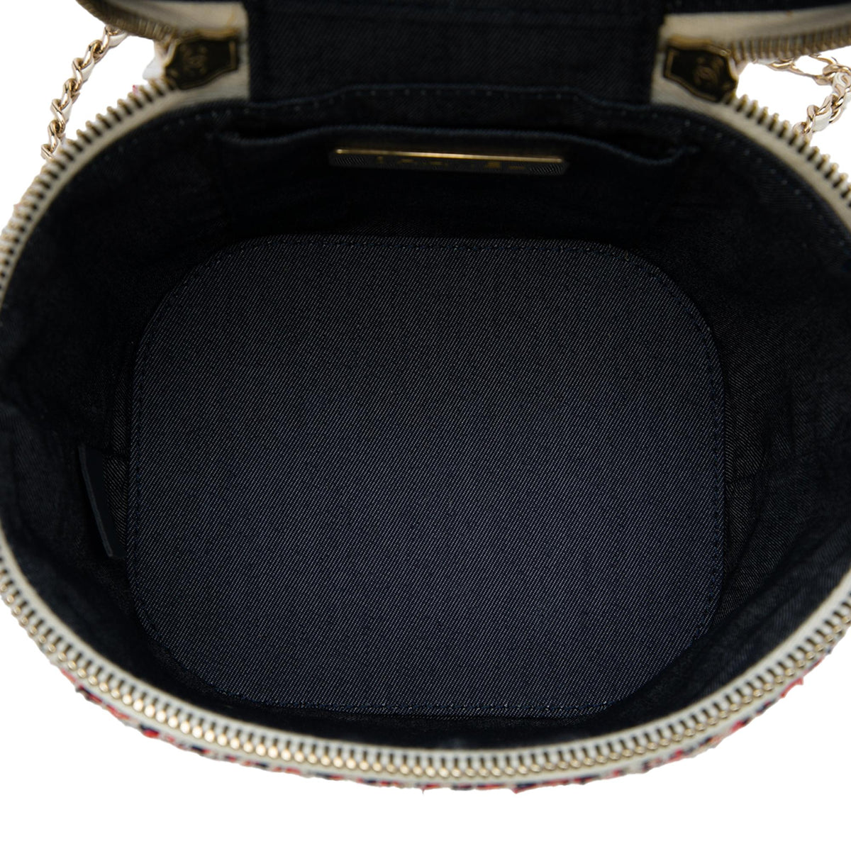Chanel Tweed and Lambskin CC Vanity Case