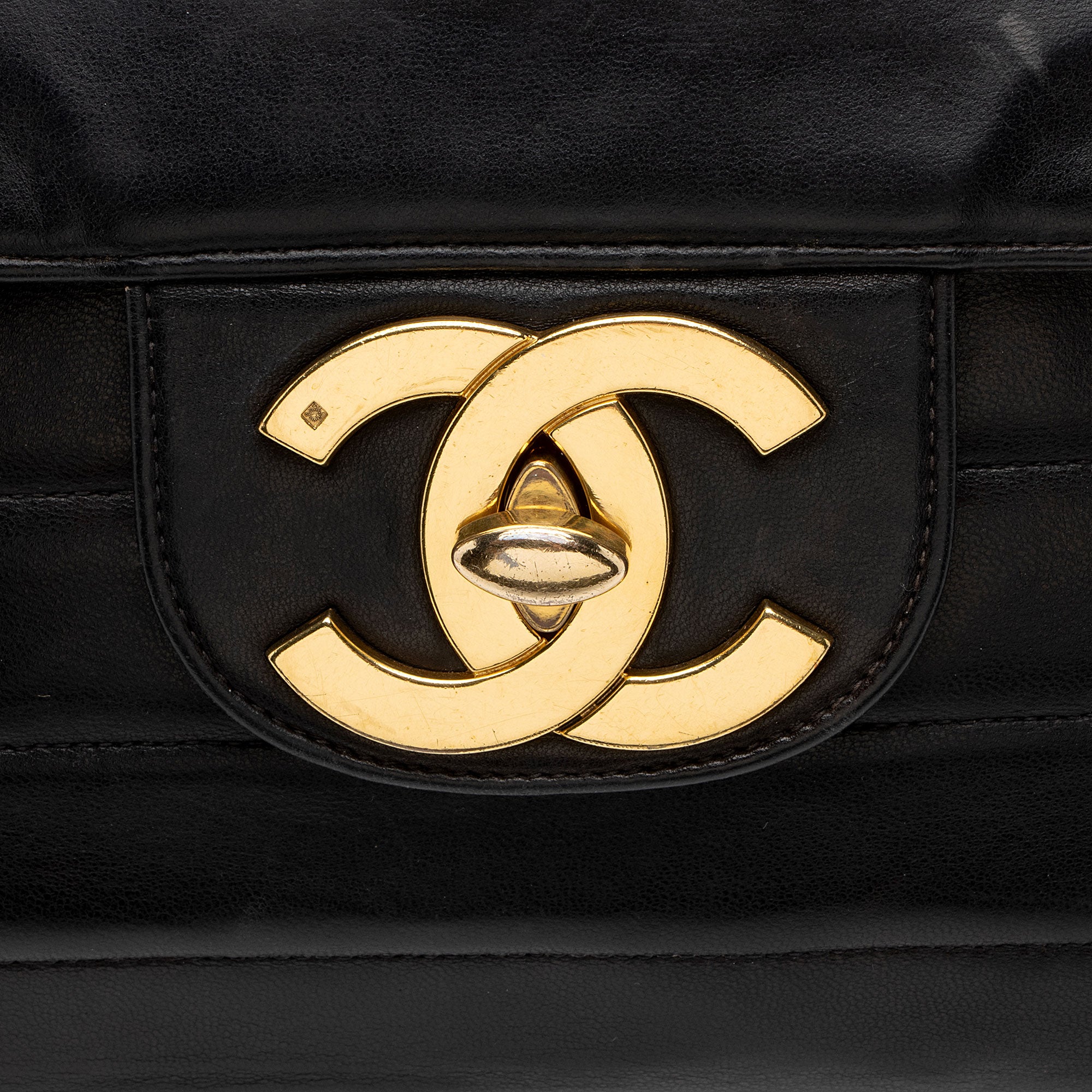 Chanel Vintage Horizontal Quilted Lambskin XL Jumbo Single Flap Bag