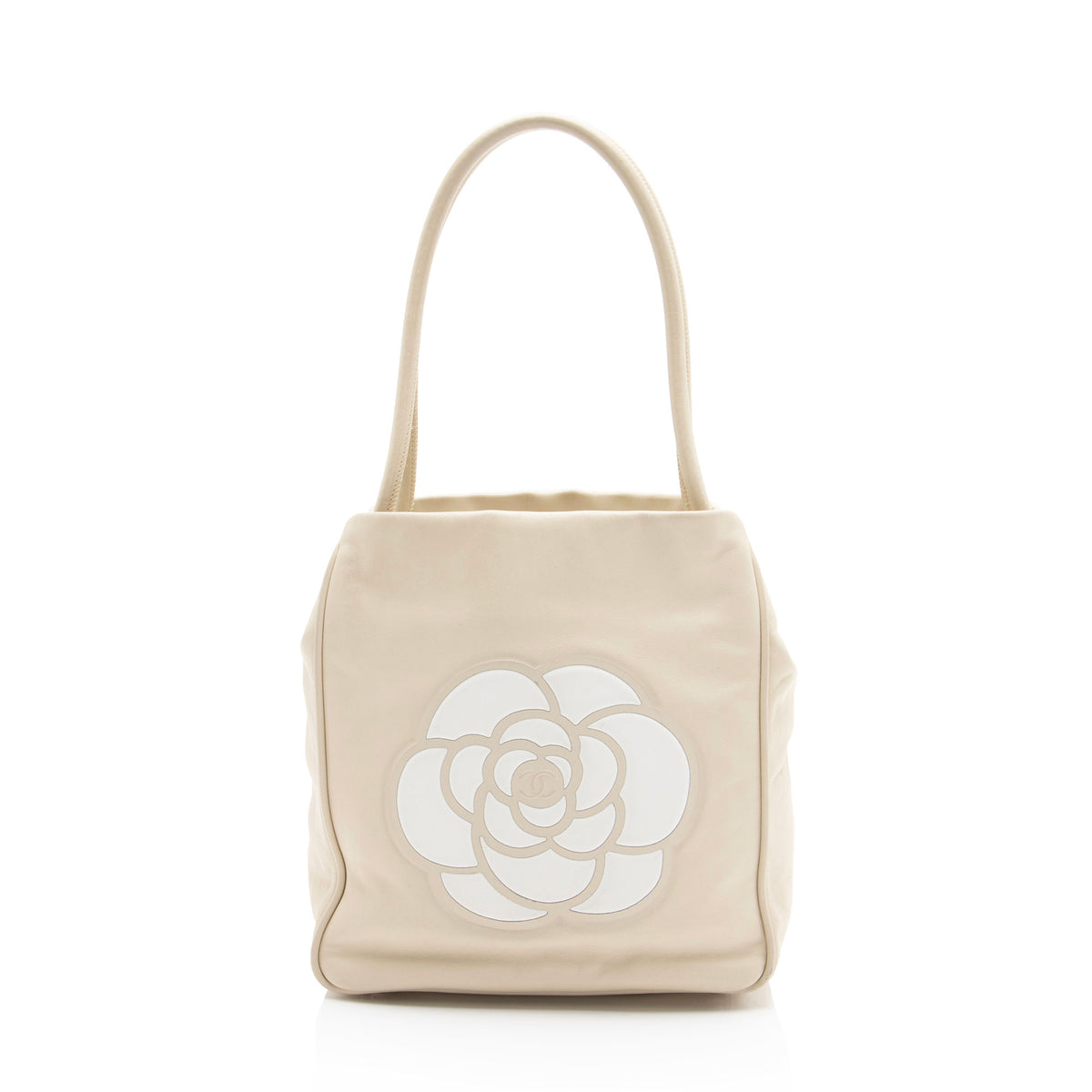 Chanel Vintage Lambskin Camellia Tote