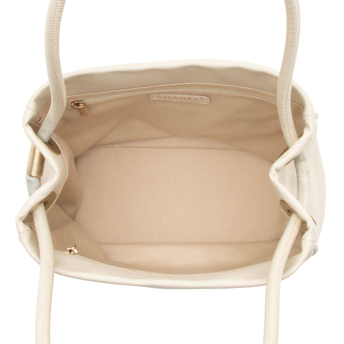 Chanel Vintage Lambskin Camellia Tote
