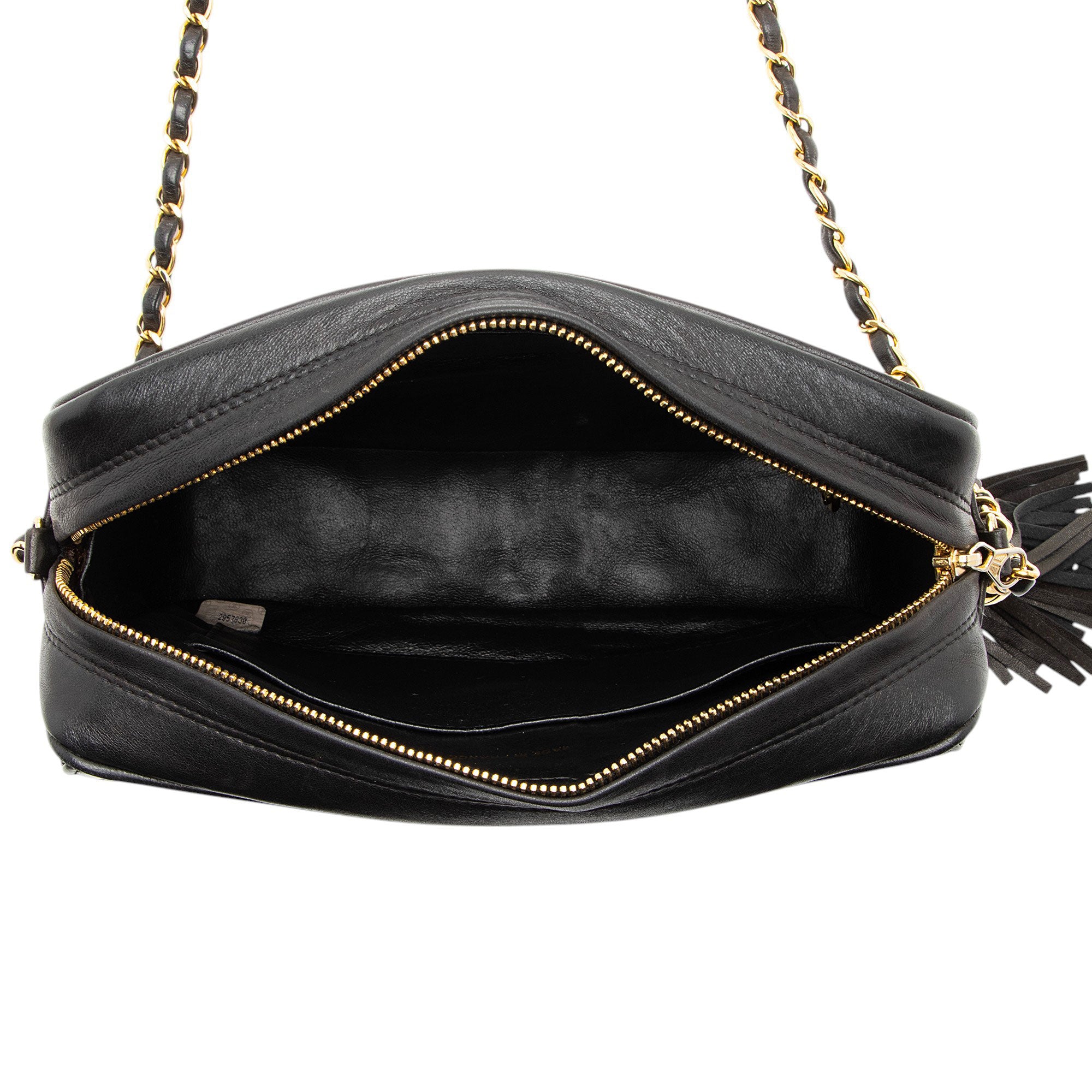 Chanel Vintage Lambskin Tassel Flap Camera Bag