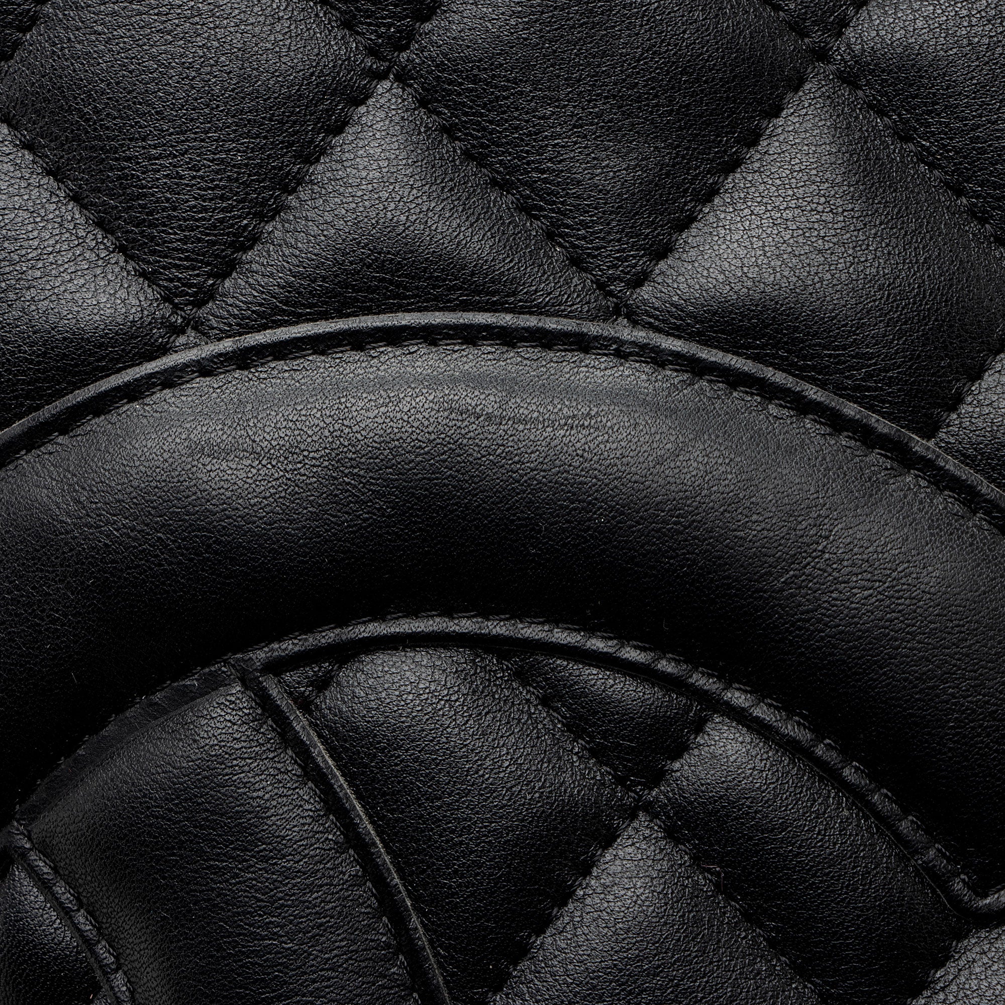Chanel Vintage Lambskin Ligne Cambon Large Shopping Tote