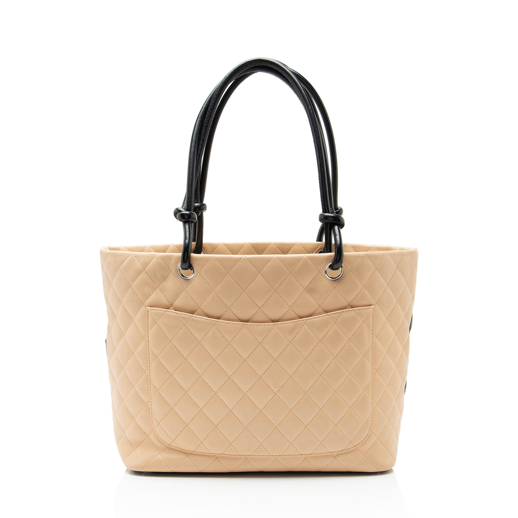 Chanel Vintage Lambskin Ligne Cambon Large Shopping Tote