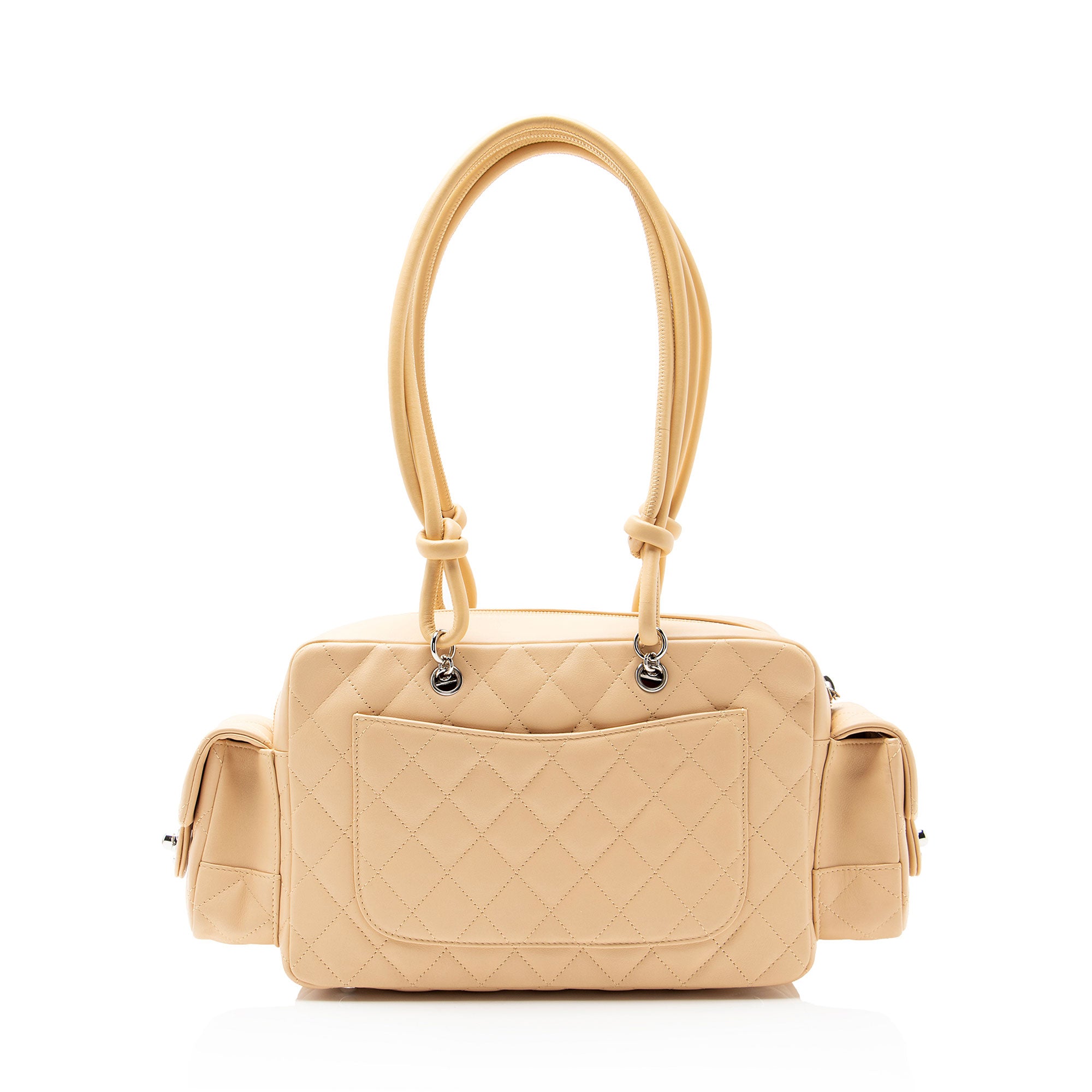 Chanel Vintage Lambskin Ligne Cambon Mini Reporter Satchel