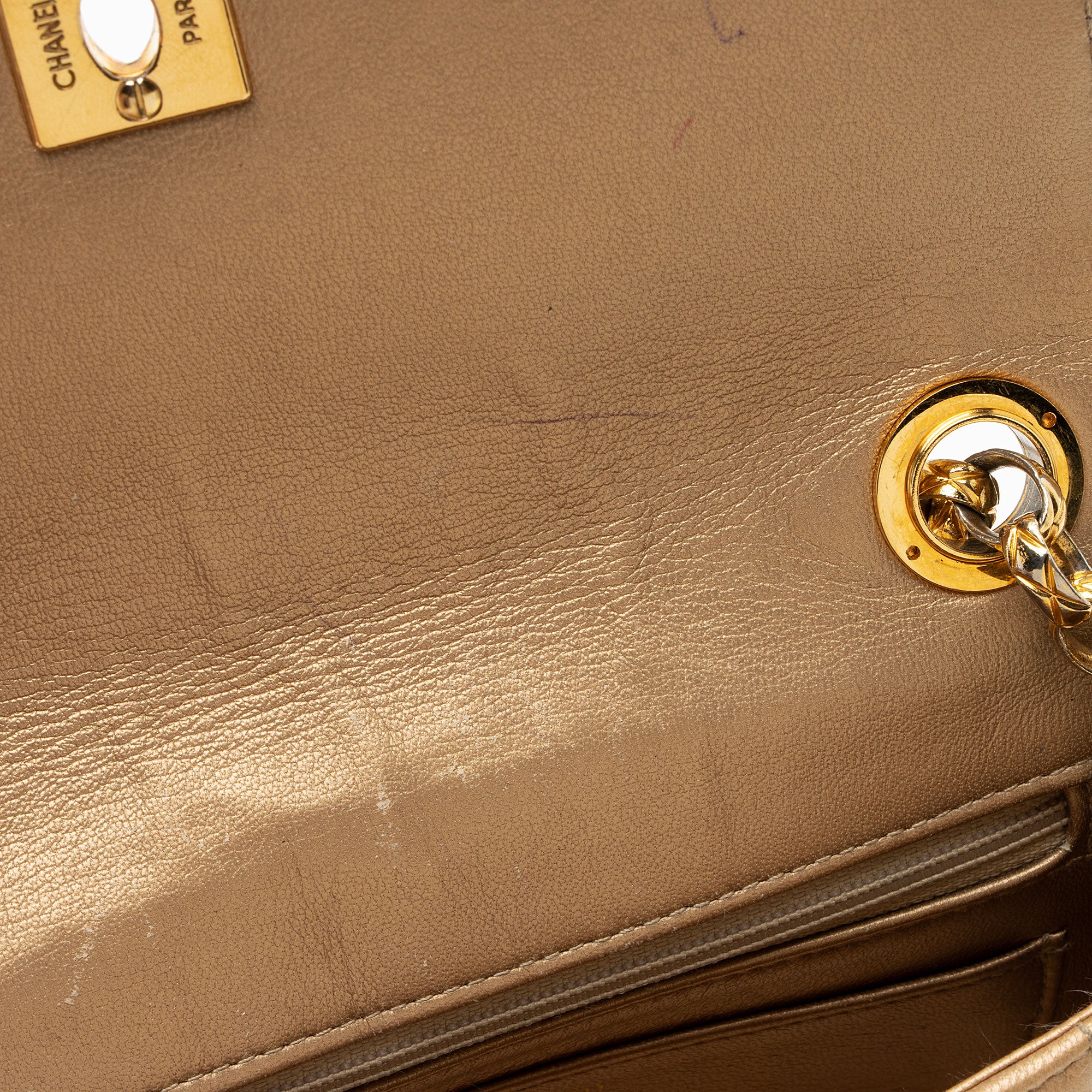 Chanel Vintage Metallic Lambskin Bijoux Mini Flap Bag