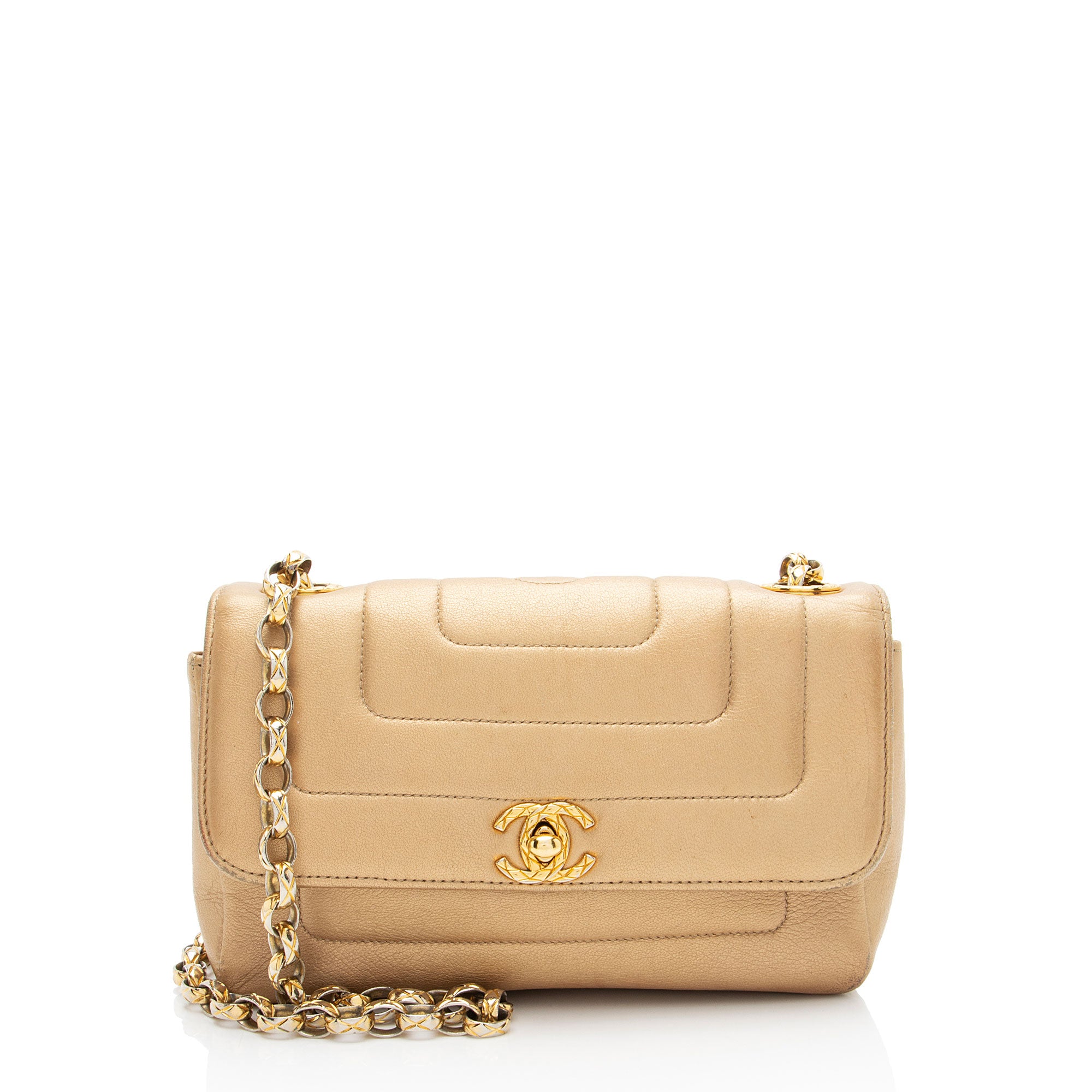 Chanel Vintage Metallic Lambskin Bijoux Mini Flap Bag