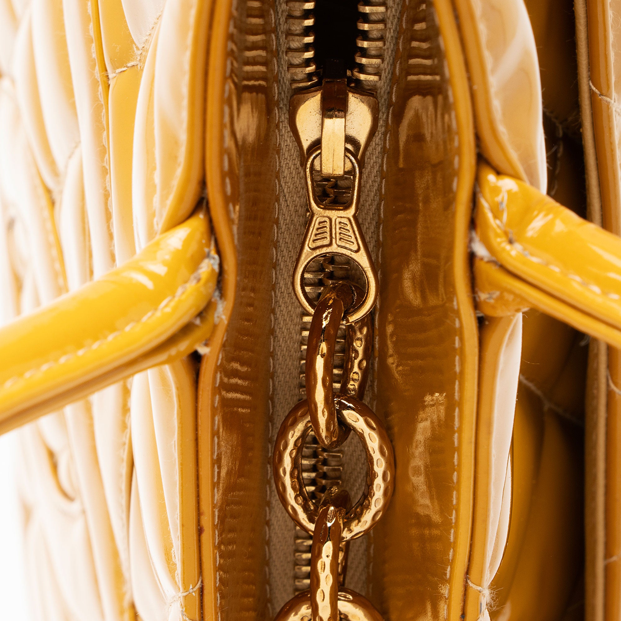 Chanel Vintage Patent Leather Medallion Tote