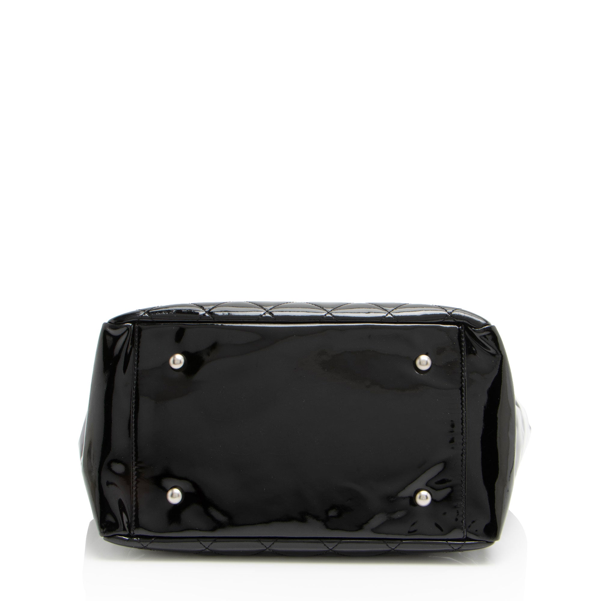 Chanel Vintage Patent Leather Timeless CC Petite Tote