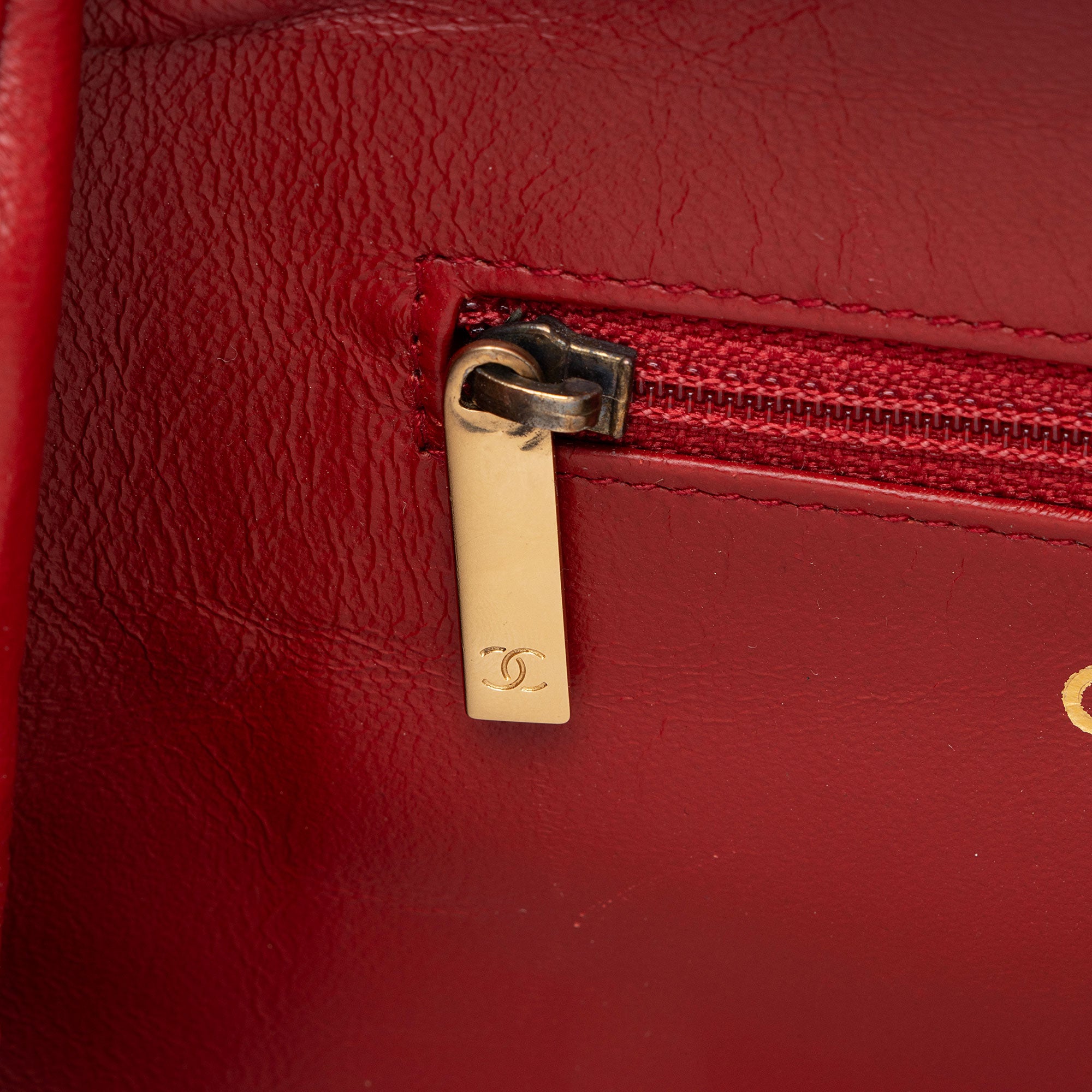 Chanel Vintage Perforated Leather Kiss Lock Shoulder Bag