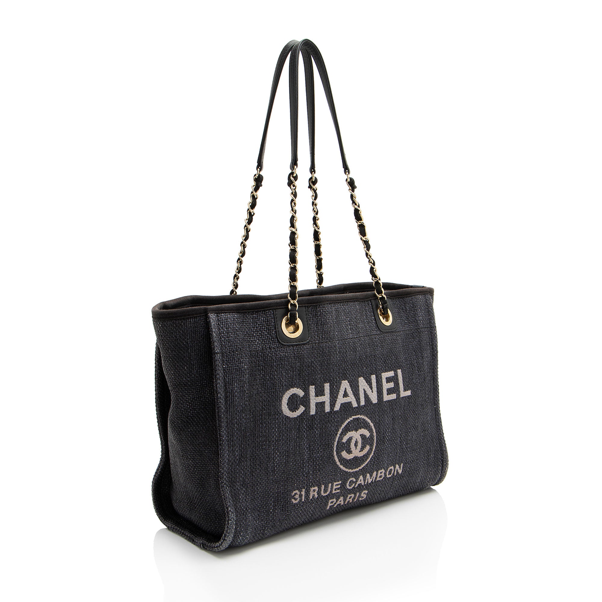 Chanel Woven Straw Deauville Small Tote