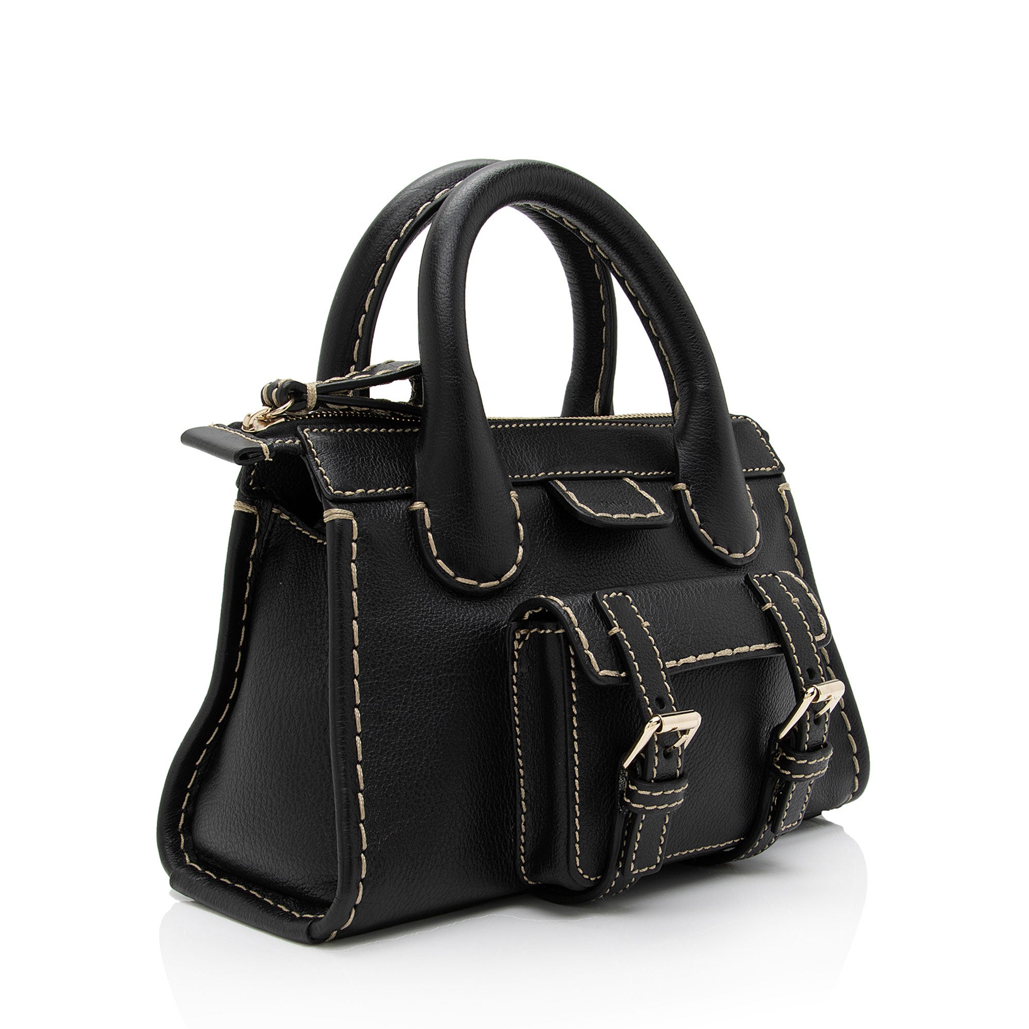 Chloe Buffalo Leather Edith Mini Bag (SHF-c97scC)