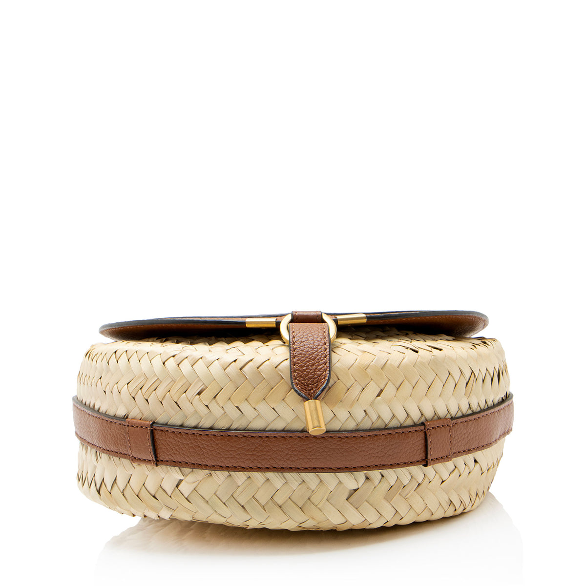 Chloe Calfskin Raffia Marcie Medium Crossbody