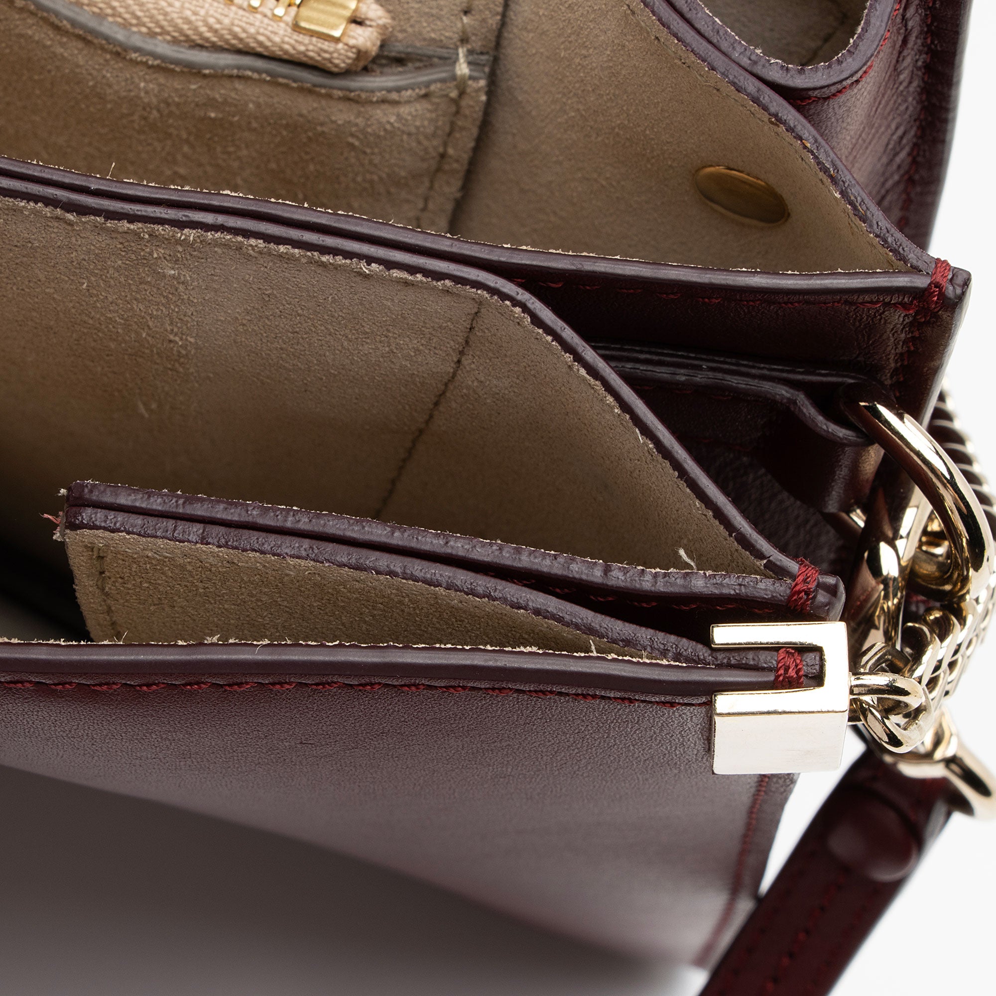 Chloe Calfskin Suede Faye Medium Shoulder Bag (SHF-Vx8bCr)