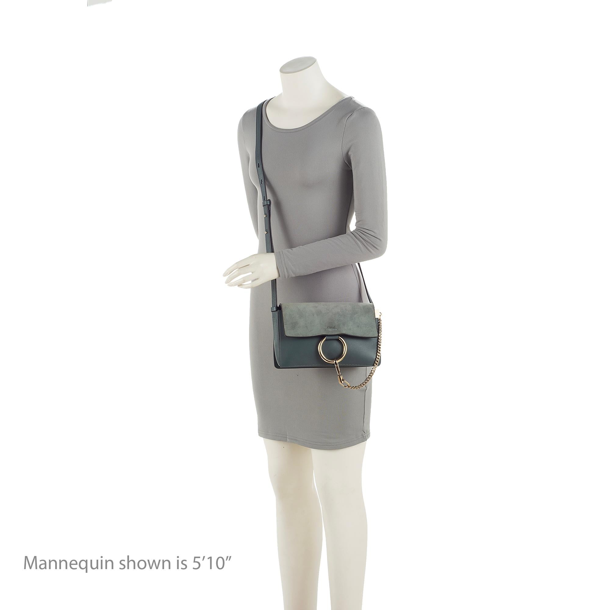 Chloe Calfskin Suede Faye Small Shoulder Bag (SHF-23665)