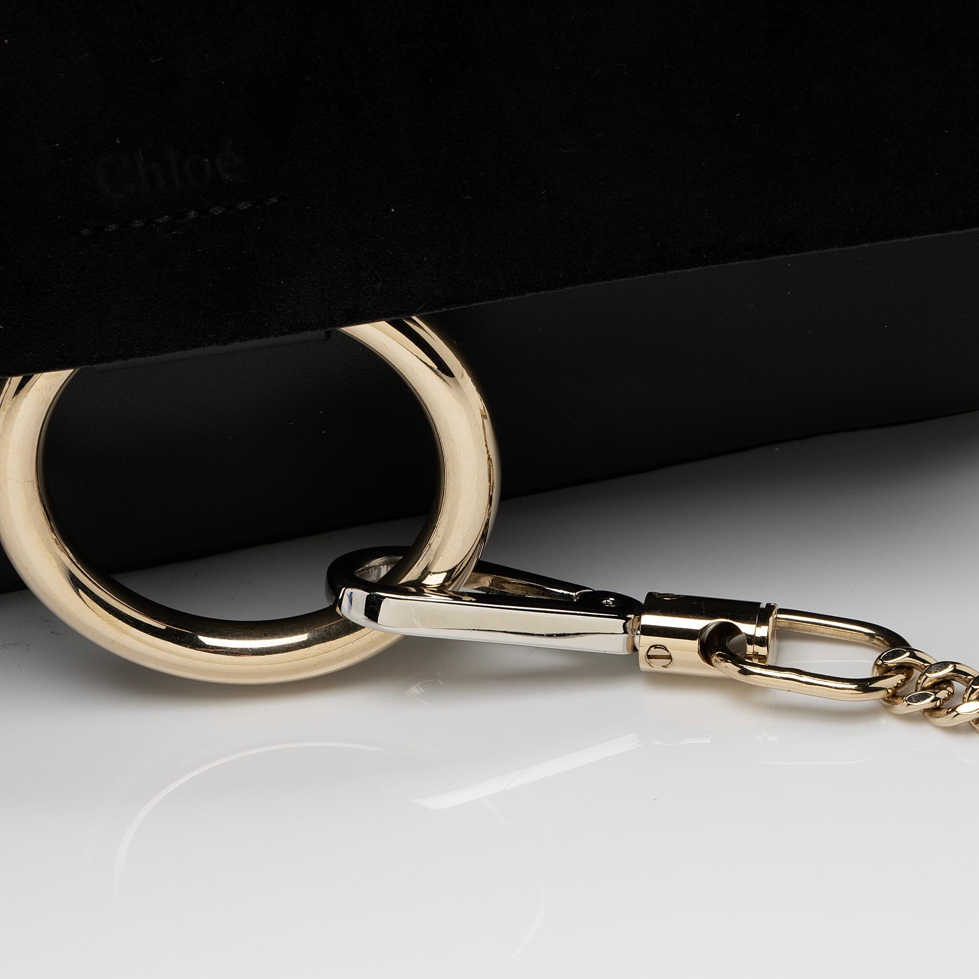 Chloe Calfskin Suede Faye Small Shoulder Bag (SHF-lEvcU8)