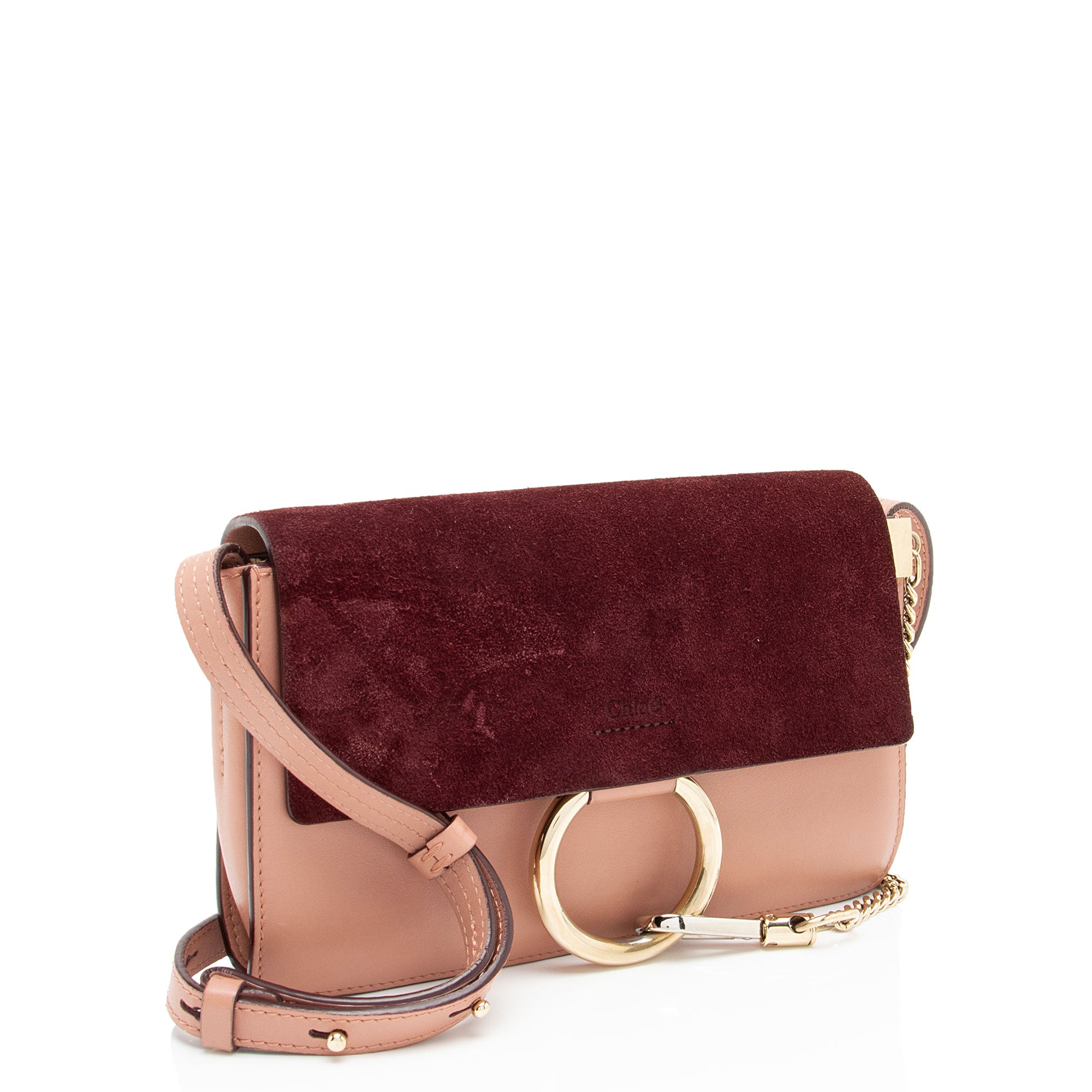 Chloe Calfskin Suede Faye Small Shoulder Bag