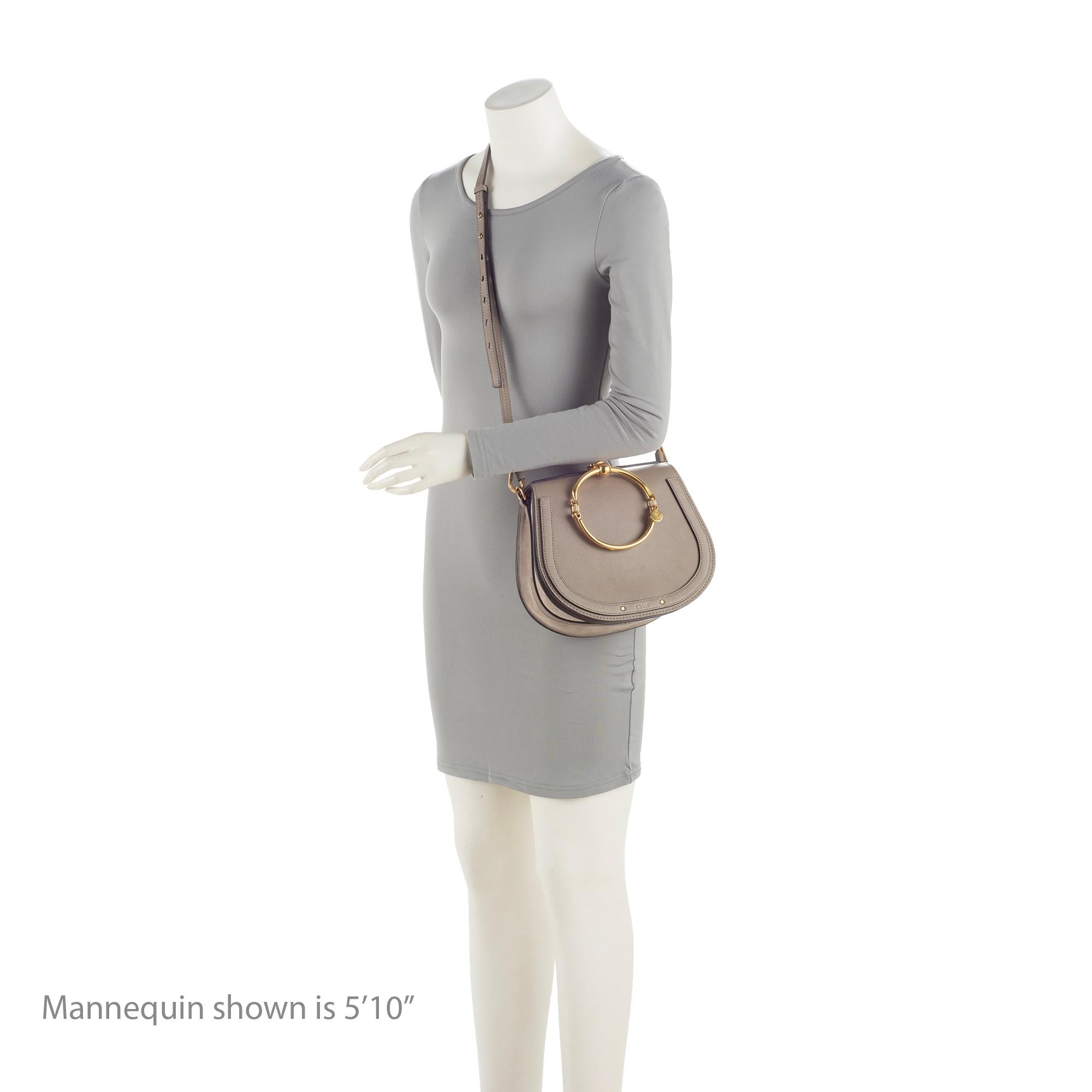 Chloe Calfskin Suede Nile Medium Bracelet Bag (SHF-23783)