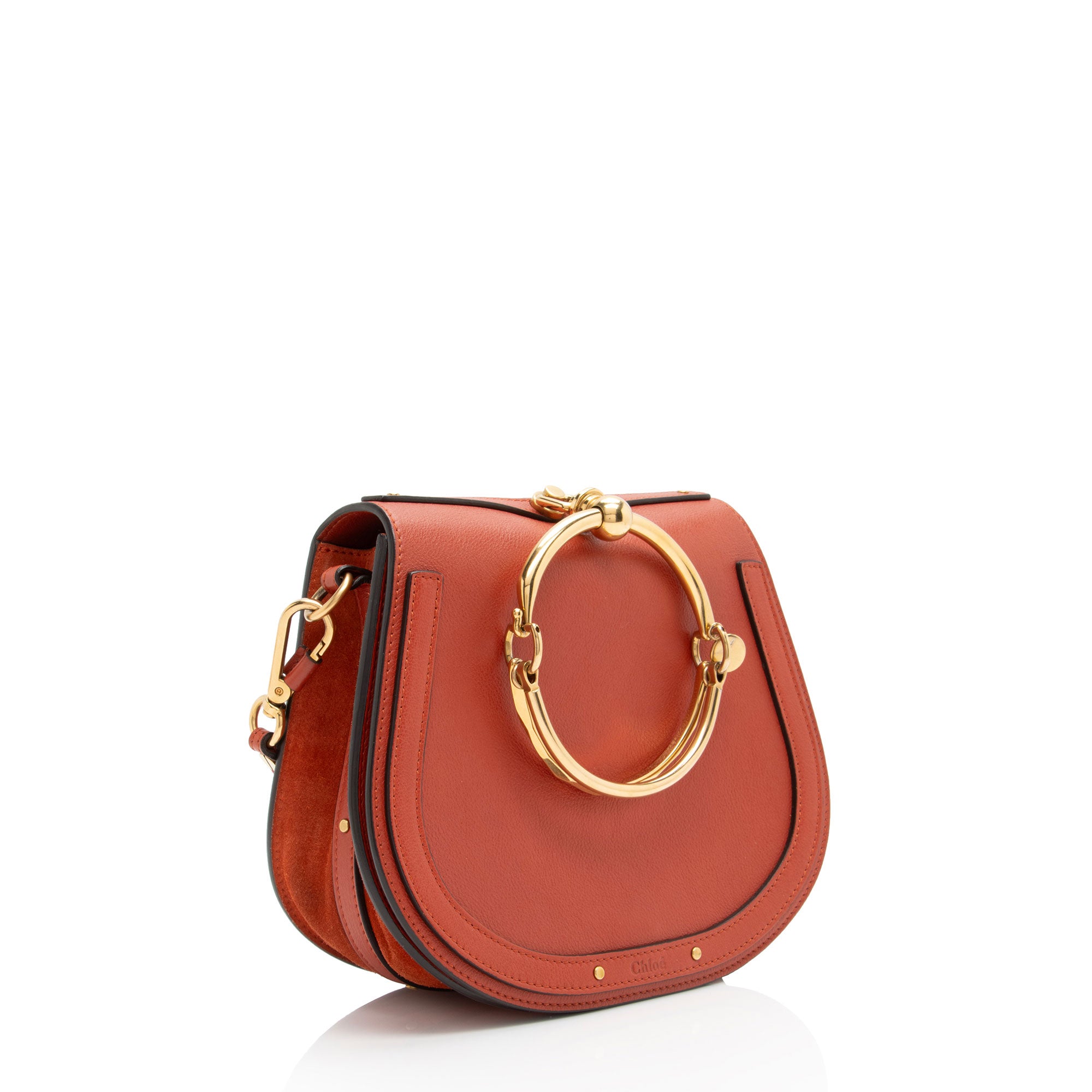 Chloe Calfskin Suede Nile Medium Bracelet Bag (SHF-Hjc6u8)