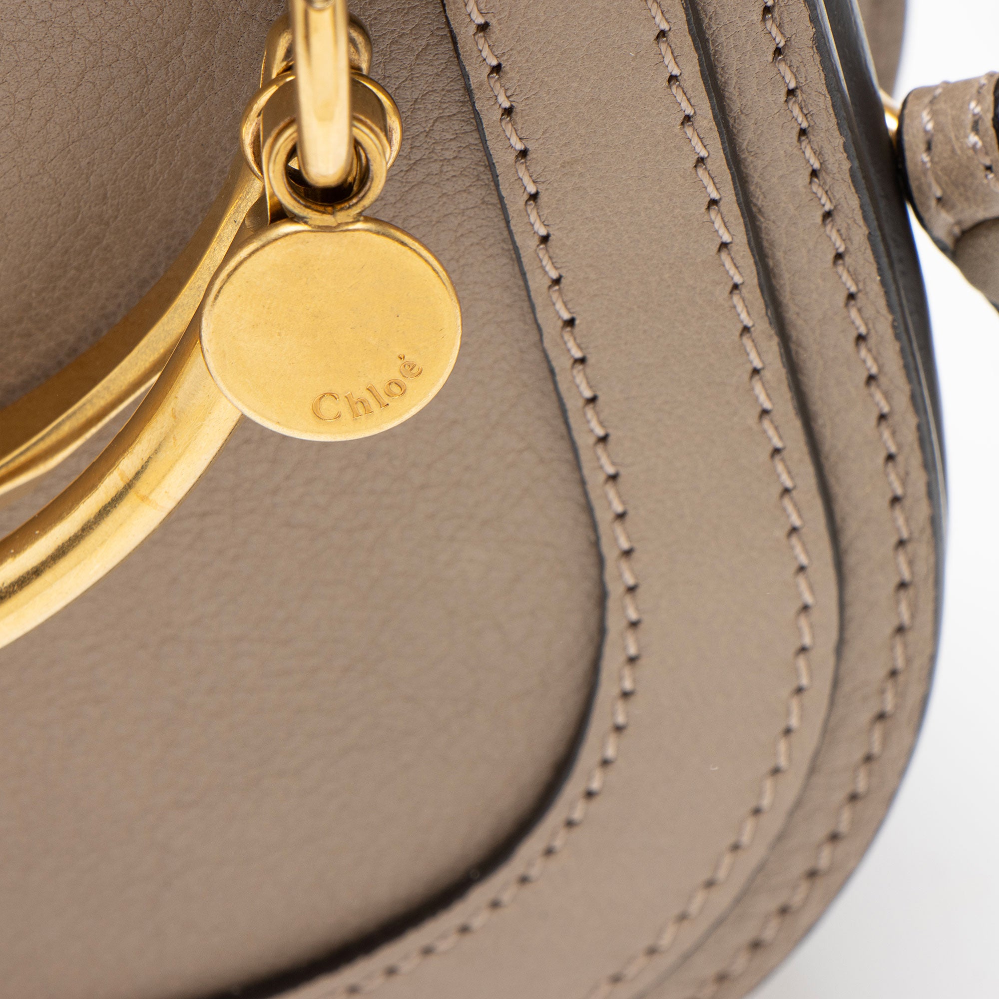 Chloe Calfskin Suede Nile Small Bracelet Bag