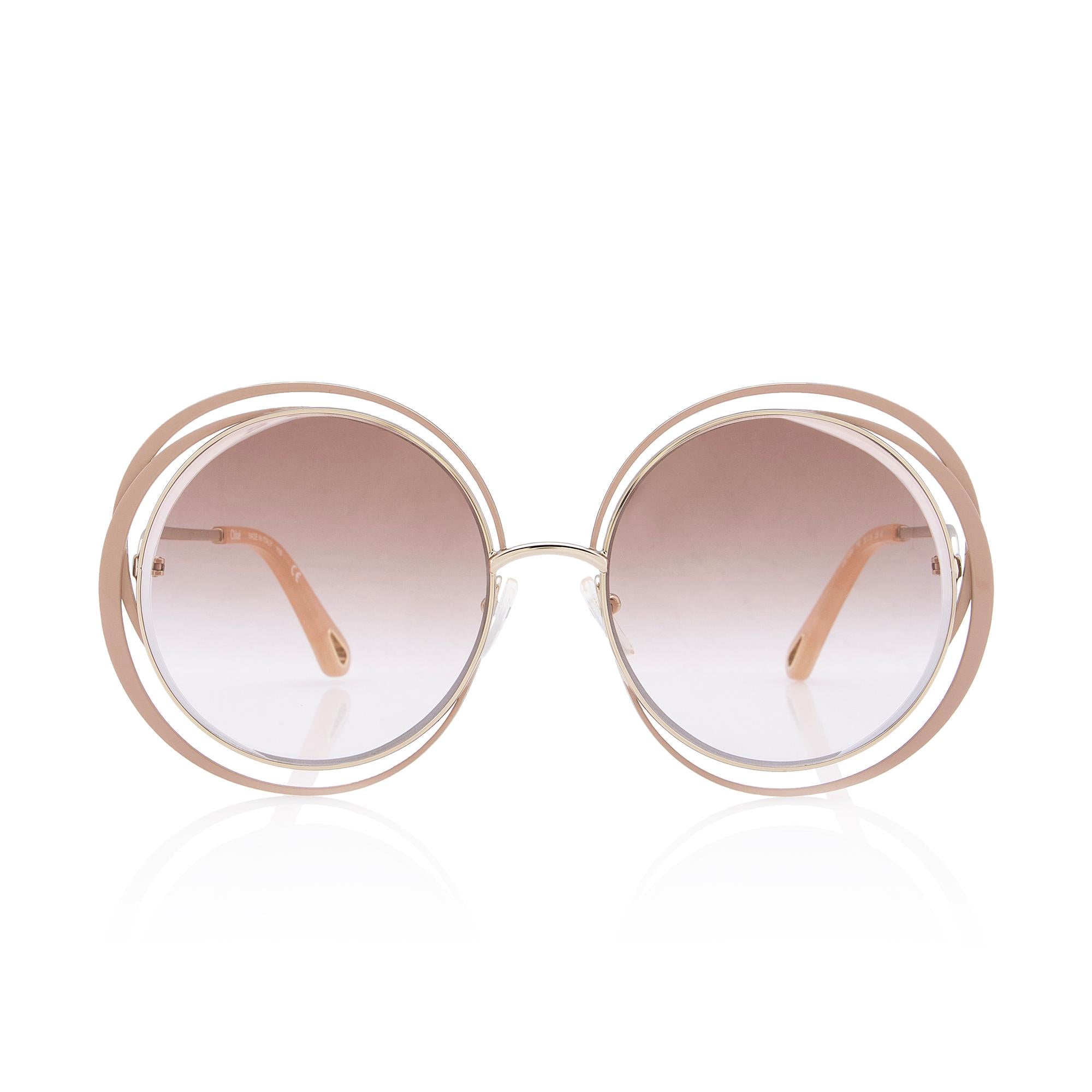 Chloe Carlina Oversized Round Sunglasses (SHF-8jCW5x)