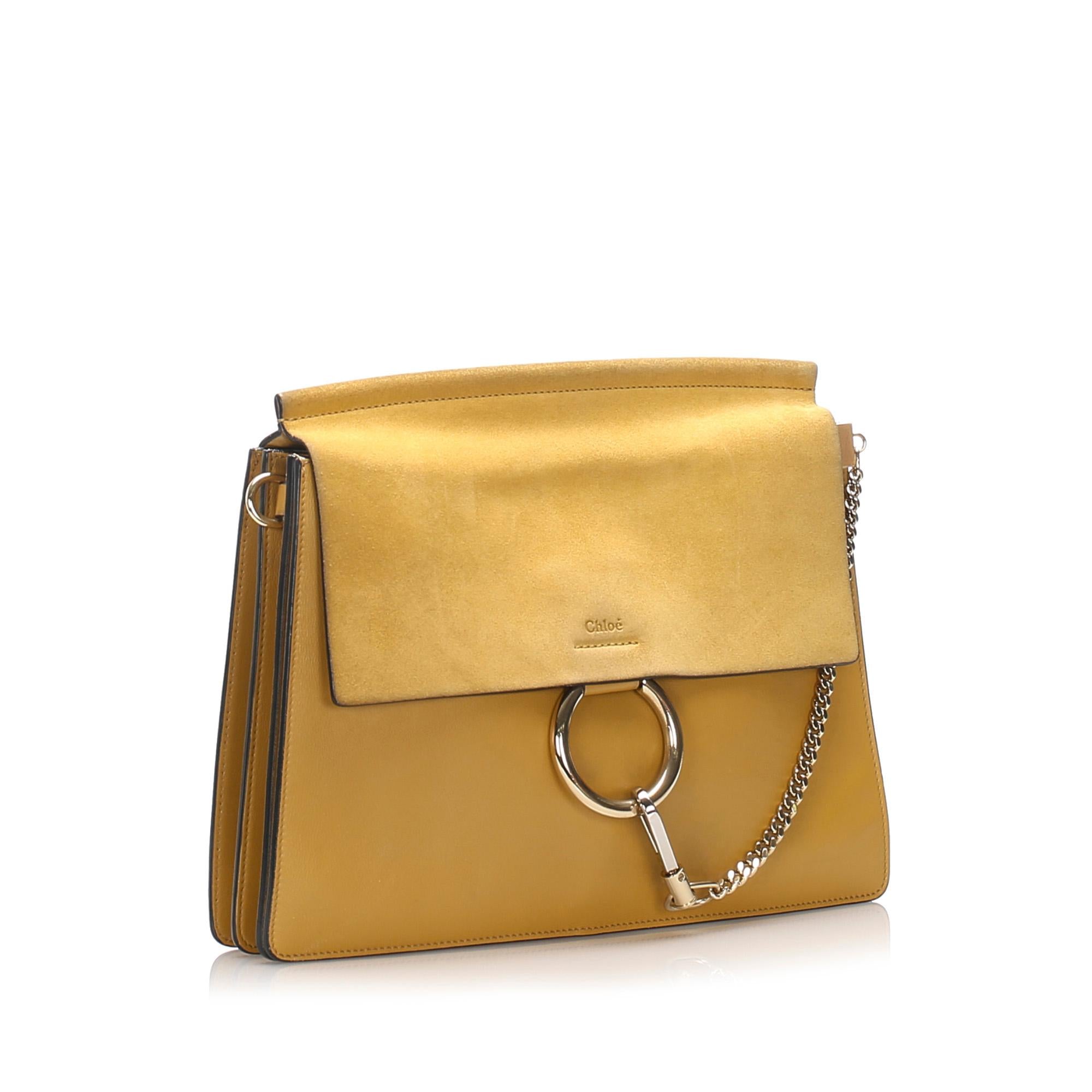 Chloe Faye Leather Shoulder Bag (SHG-ZzNzgV)