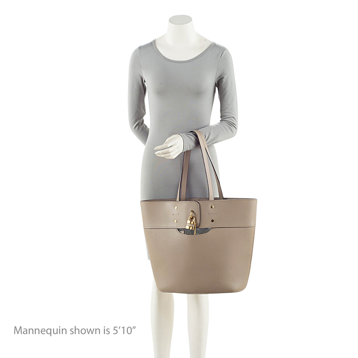 Chloe Grained Calfskin Aby Lock Medium Tote