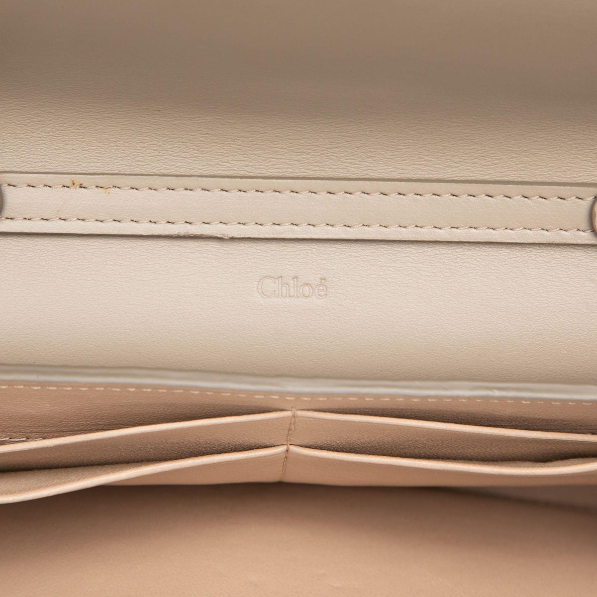 Chloe Grained Calfskin Aby Wallet On Chain