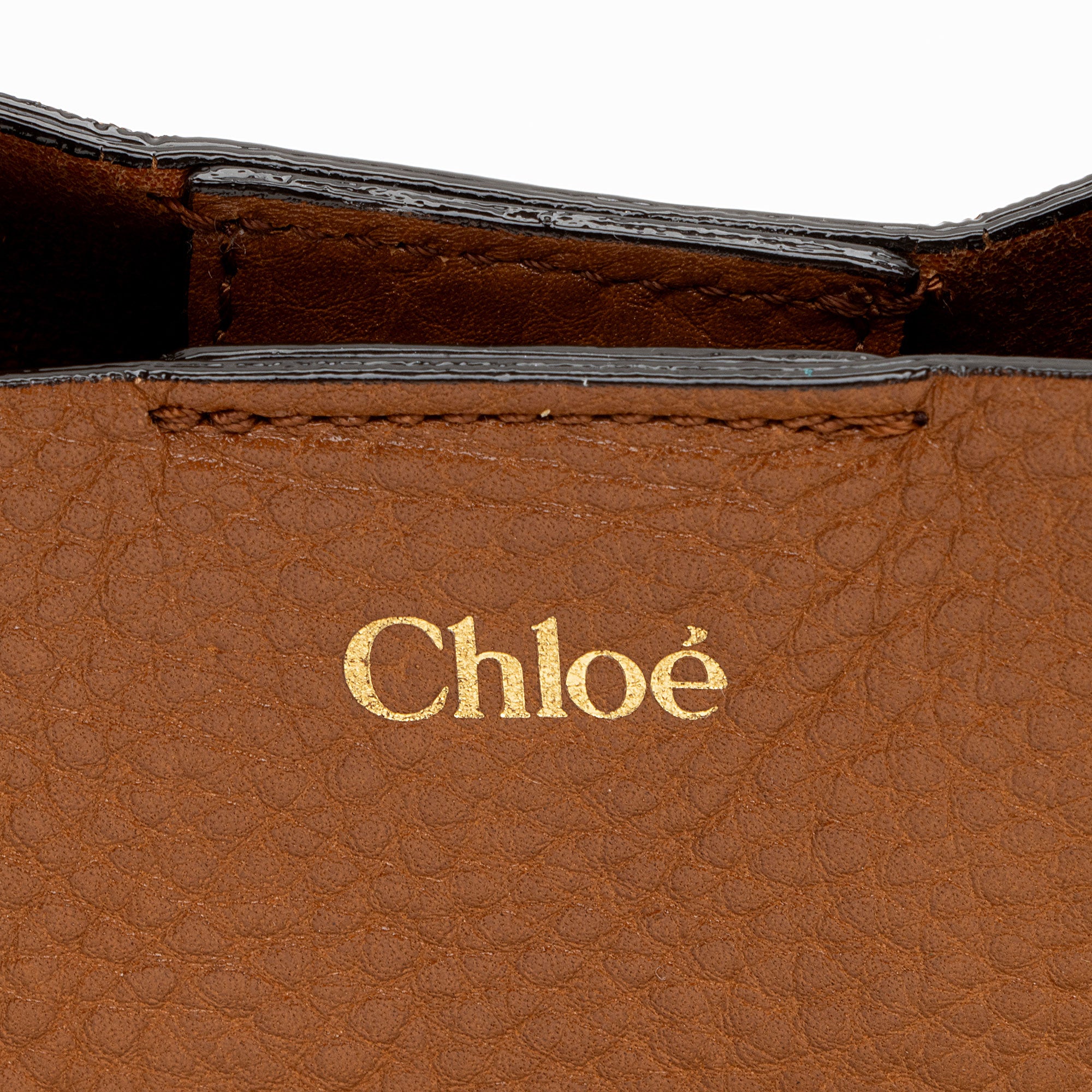 Chloe Grained Calfskin Spin Small Tote