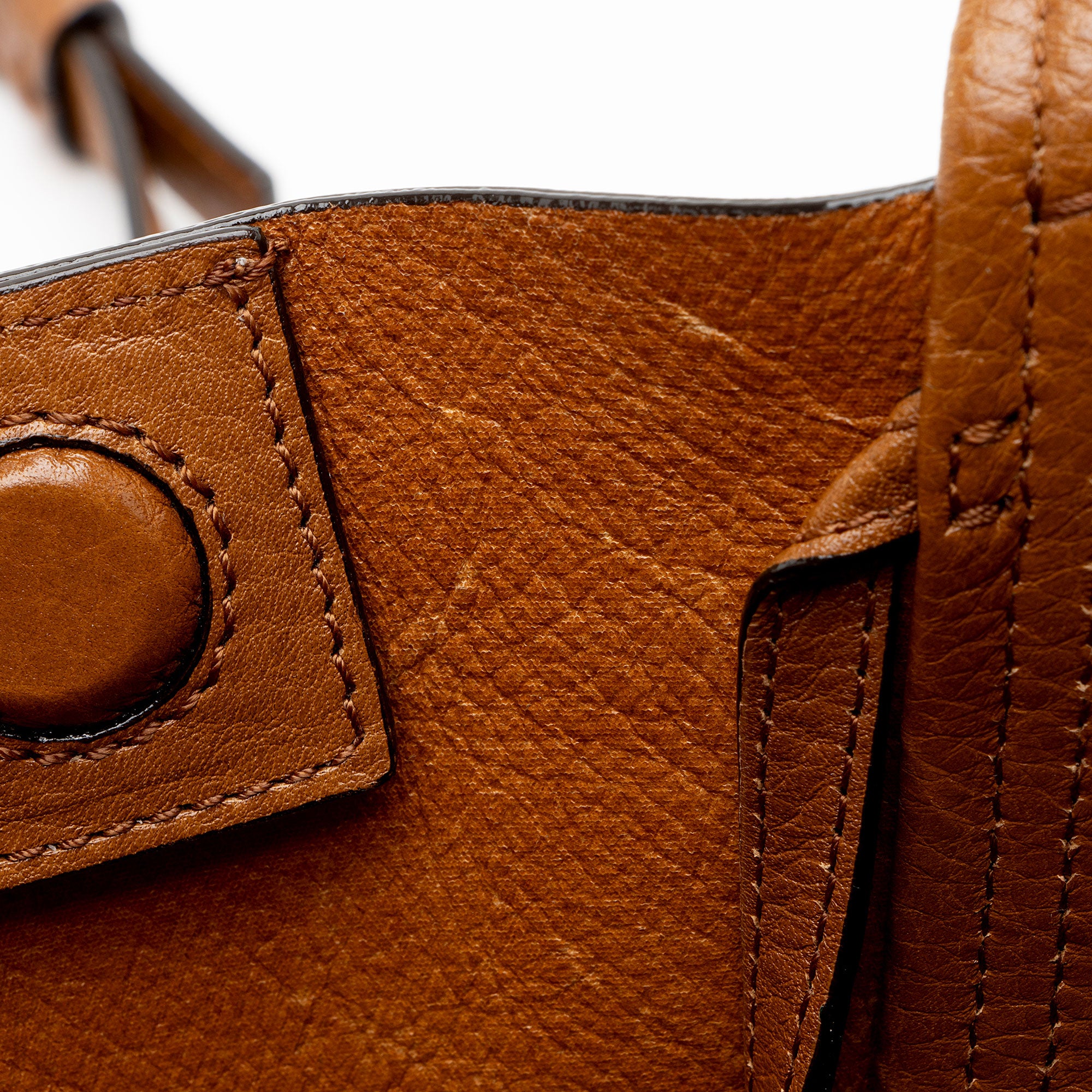 Chloe Grained Calfskin Spin Small Tote